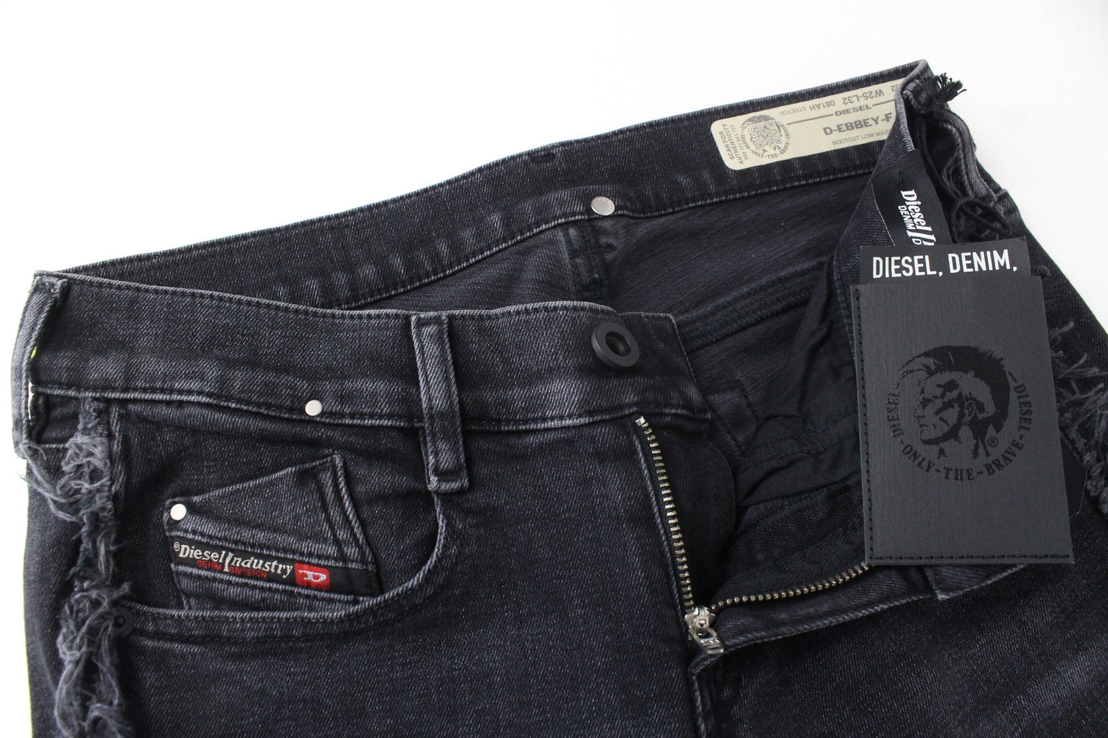 DIESEL D-Ebbey-F 081AH moteriški džinsai W25/L32 pilki, laisvo kirpimo, tamprūs, žemo liemens. 