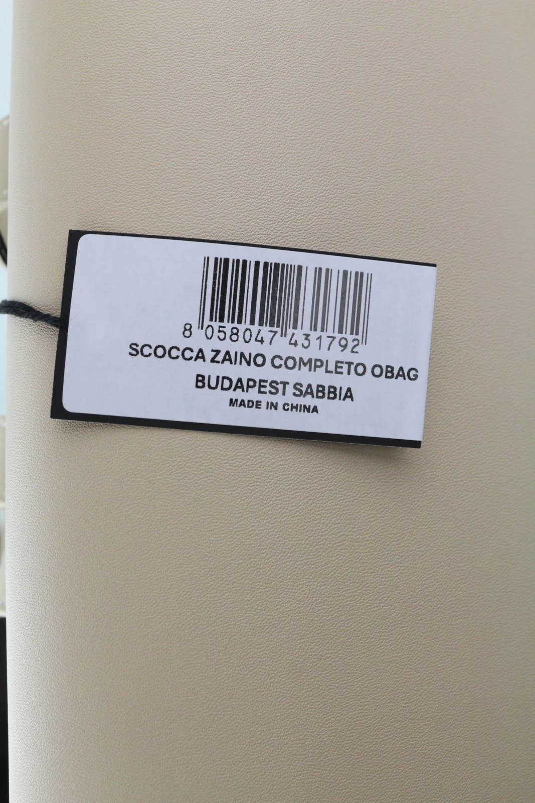 O BAG Zaino moteriškas krepšys OS šviesiai smėlio spalvos su dviem rankenomis ir magnetiniu užsegimu 