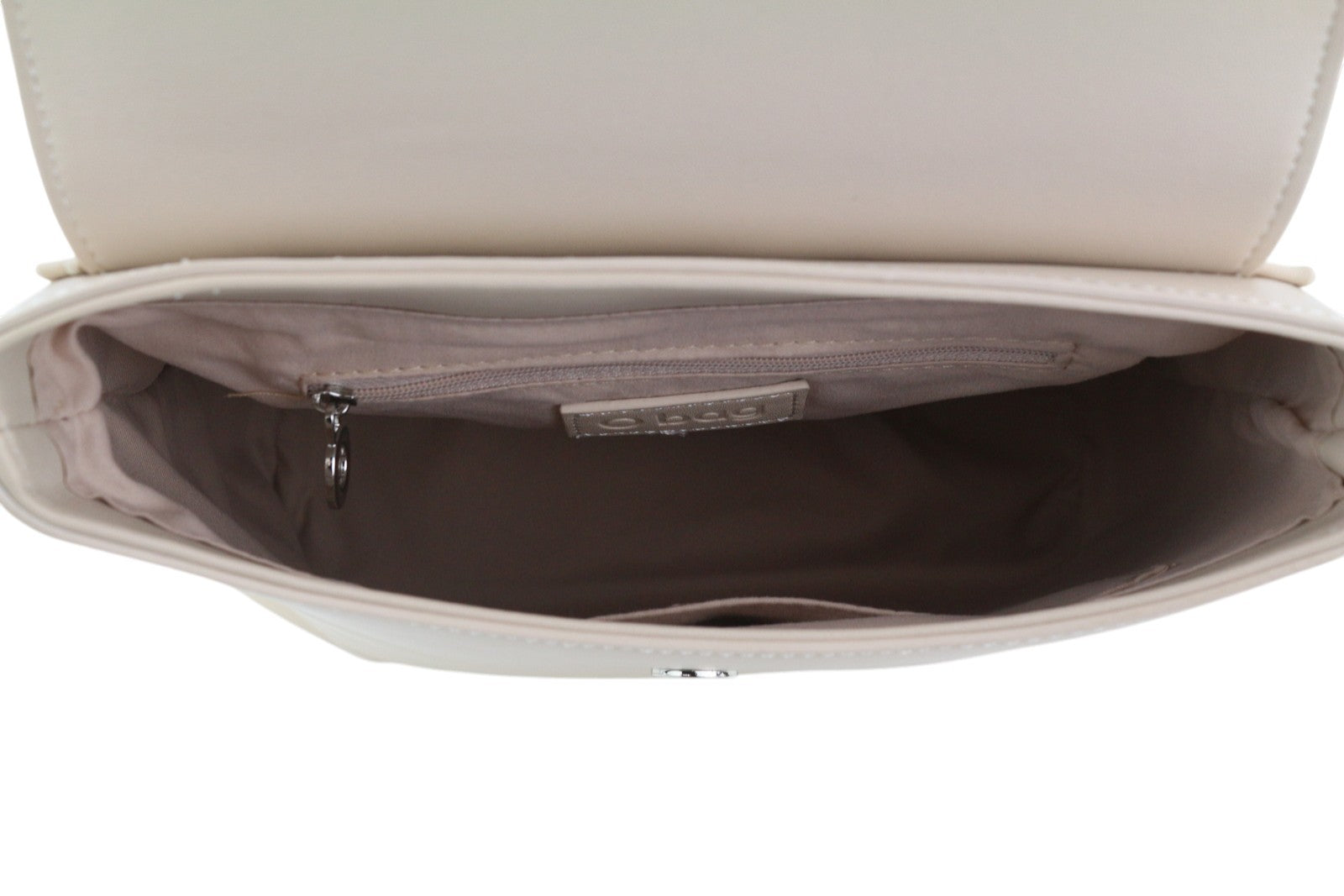 O BAG Zaino moteriškas krepšys OS šviesiai smėlio spalvos su dviem rankenomis ir magnetiniu užsegimu 