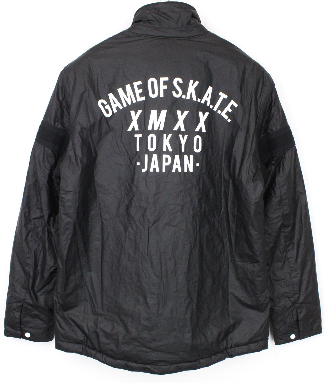 REPLAY Men's Jacket L Black Lined Zip Padded Casual Snapped Long Sleeve Coat