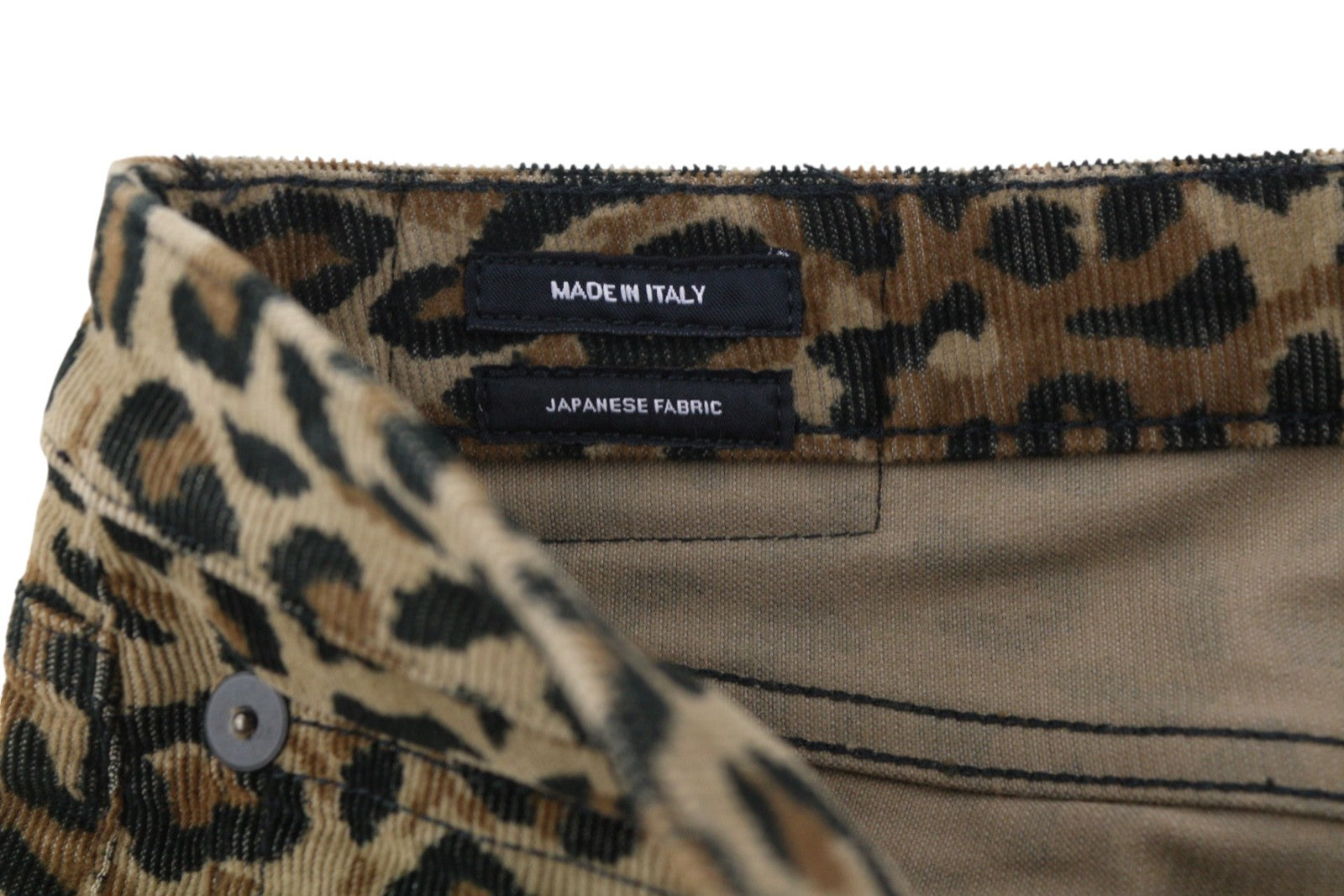 R13 Alison Skinny moteriškos kelnės 27 gelsvai rudos leopardo rašto iki kulkšnių velveto rudos spalvos