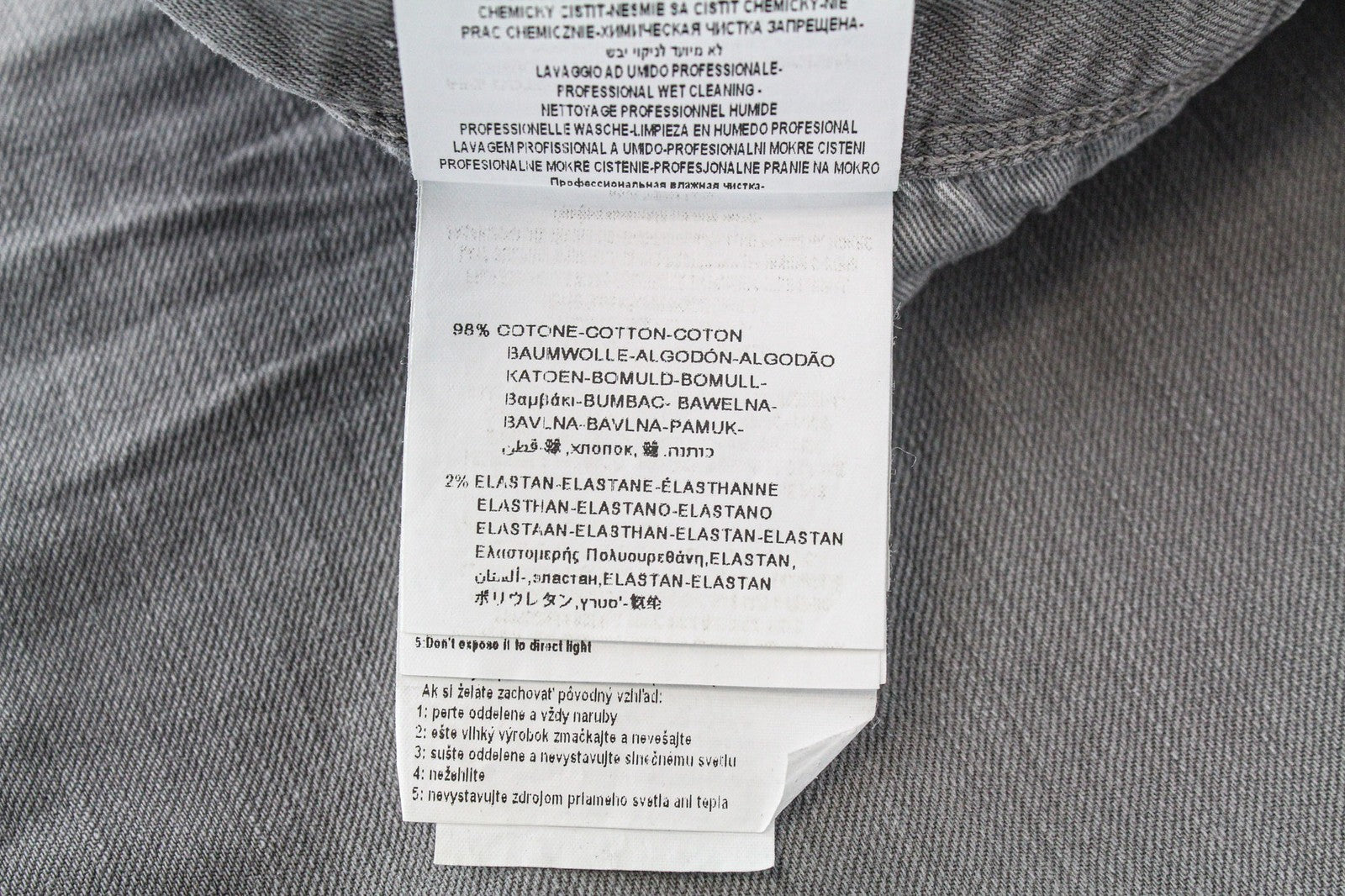 REPLAY Anbass vyriški džinsai W30/L34 ploni pilki tamprūs medvilniniai džinsiniai kelnės su 5 kišenėmis 