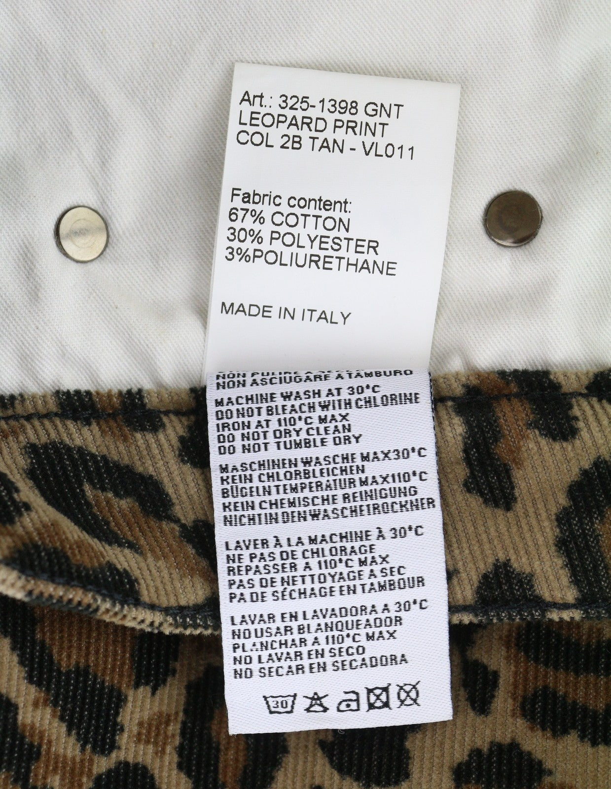 R13 Kick Fit moteriškos kelnės 27 gelsvai rudos leopardo rašto, aptemptos, platėjančios, iki kulkšnių, rudos 