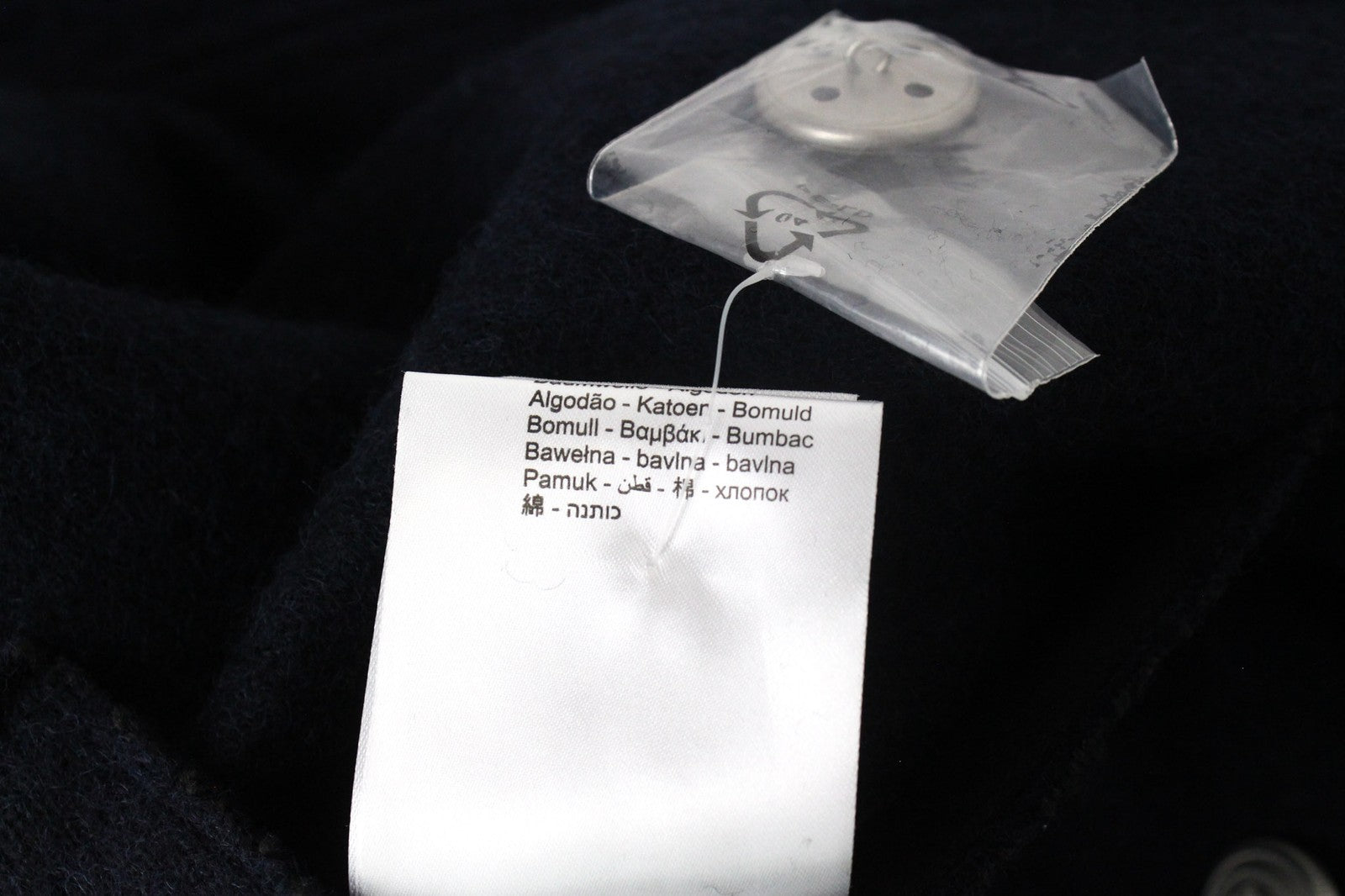 REPLAY vyriška striukė M tamsiai mėlyna vilnos mišinio dvieilis pamušalas viršutiniai drabužiai 