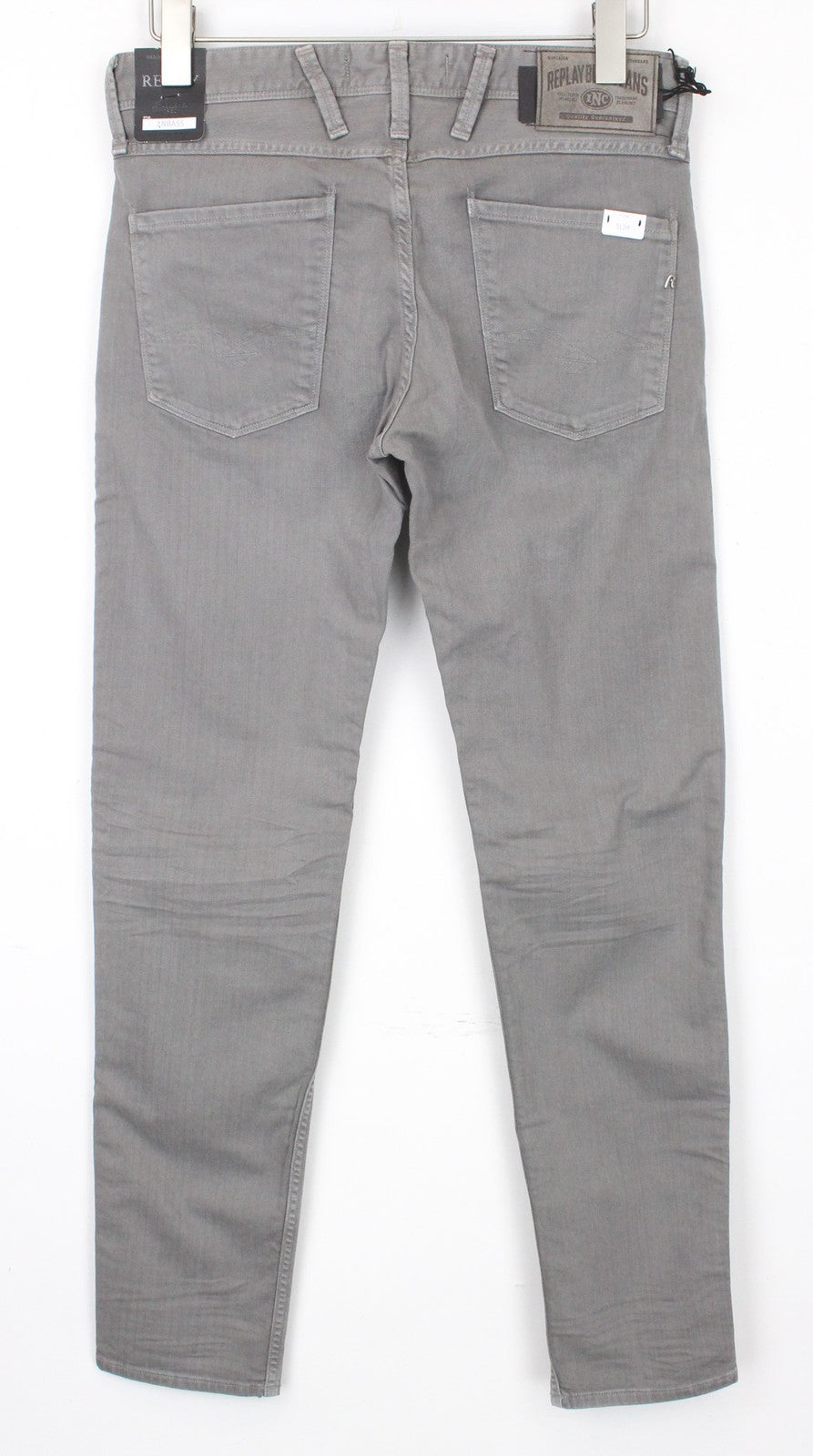 REPLAY Anbass vyriški džinsai W31/L34 pilki, ploni, tamprūs, laisvalaikio stiliaus, džinsiniai 