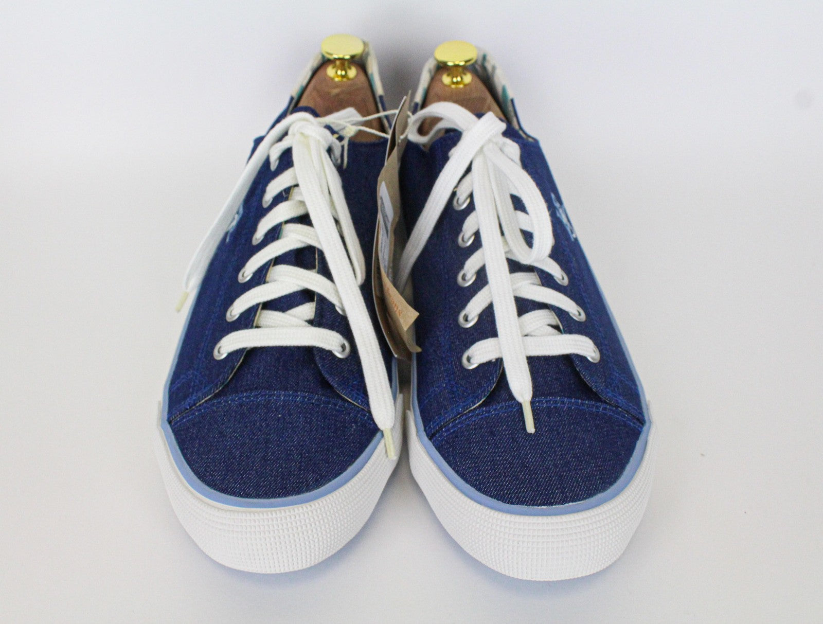 HARMONT &amp; BLAINE vyriški sportbačiai EU44 mėlyni, džinso imitacijos, žemapadžiai, siuvinėti bateliai 