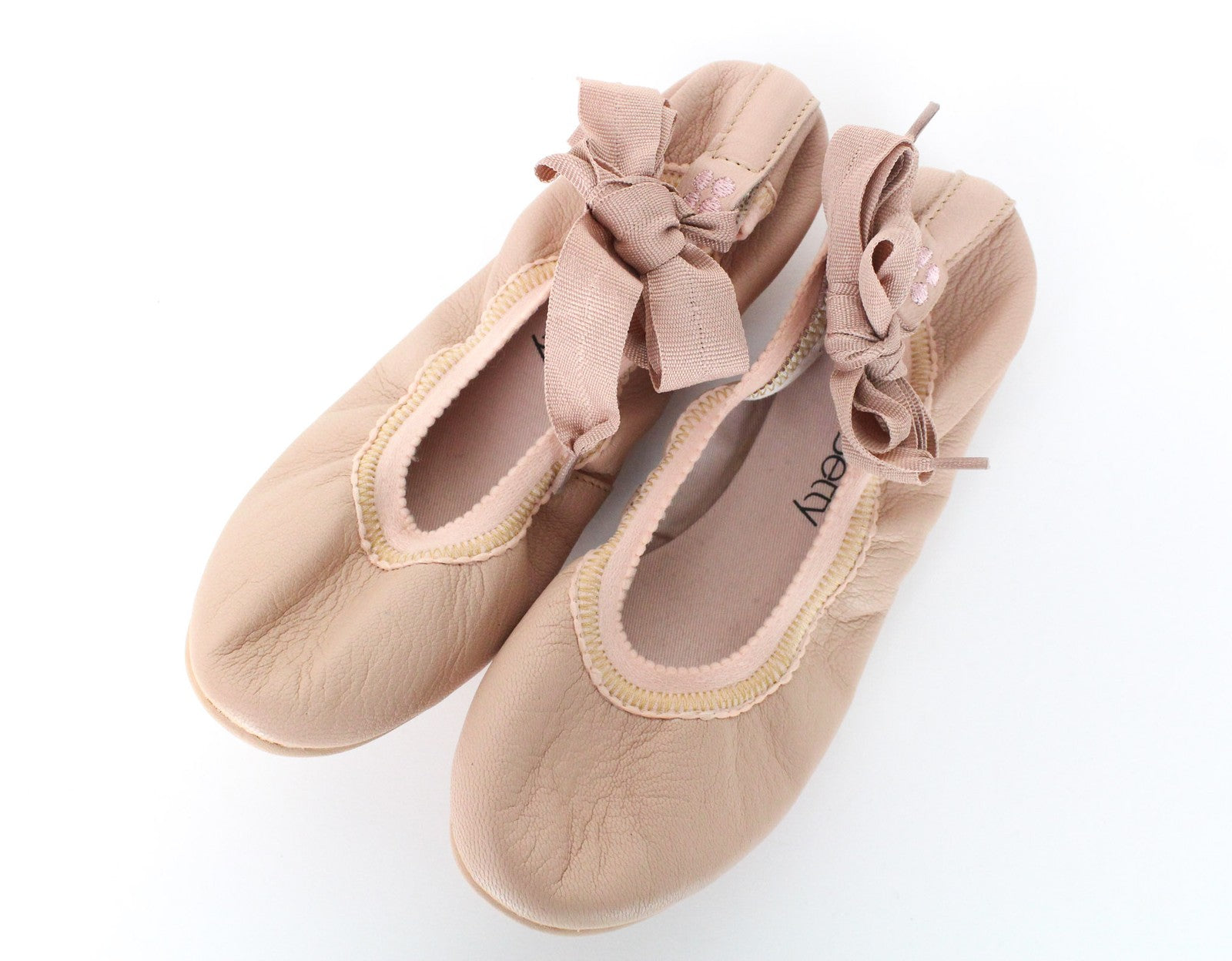 SWEATY BETTY Prima Ballet Flat Women's Shoes EU37 (4) Pink Leather Low Cut Shoe