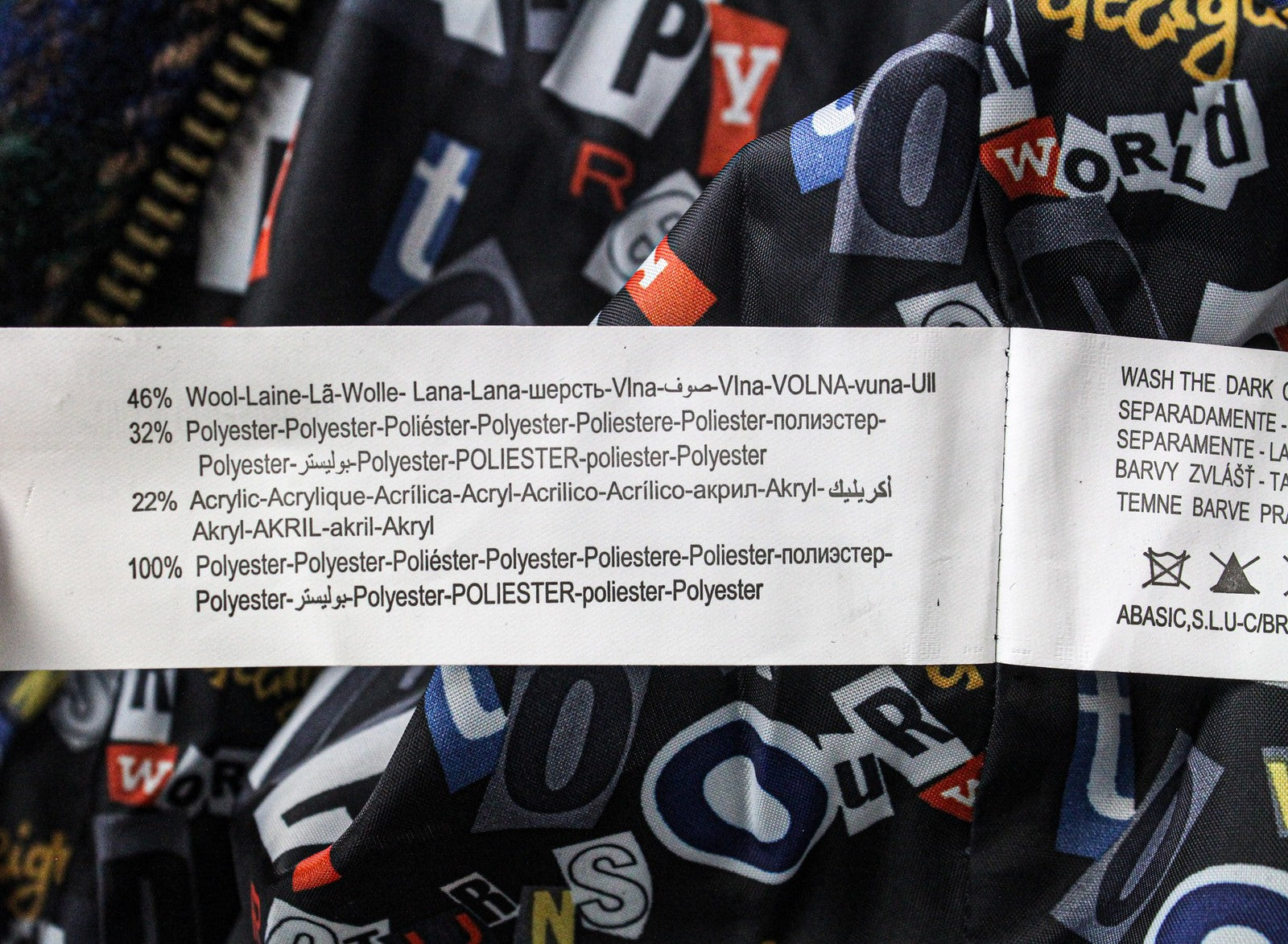 DESIGUAL moteriškas paltas EU42 mėlynas tartanas didelis kimono stiliaus vilnos mišinio paltas 