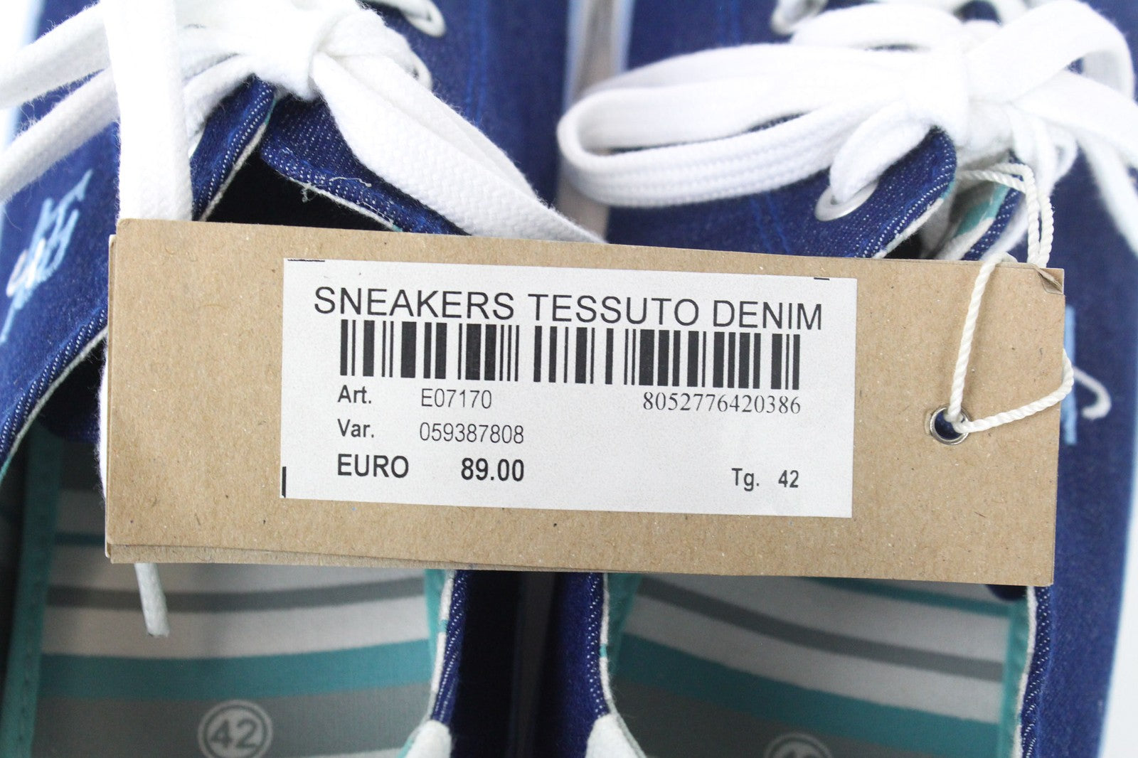 HARMONT &amp; BLAINE vyriški sportbačiai, EU42, mėlyni, džinso imitacijos, siuvinėtas žemas viršutinis logotipas 