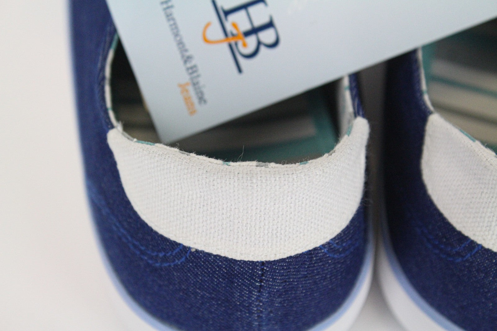 HARMONT &amp; BLAINE vyriški sportbačiai, EU42, mėlyni, džinso imitacijos, siuvinėtas žemas viršutinis logotipas 