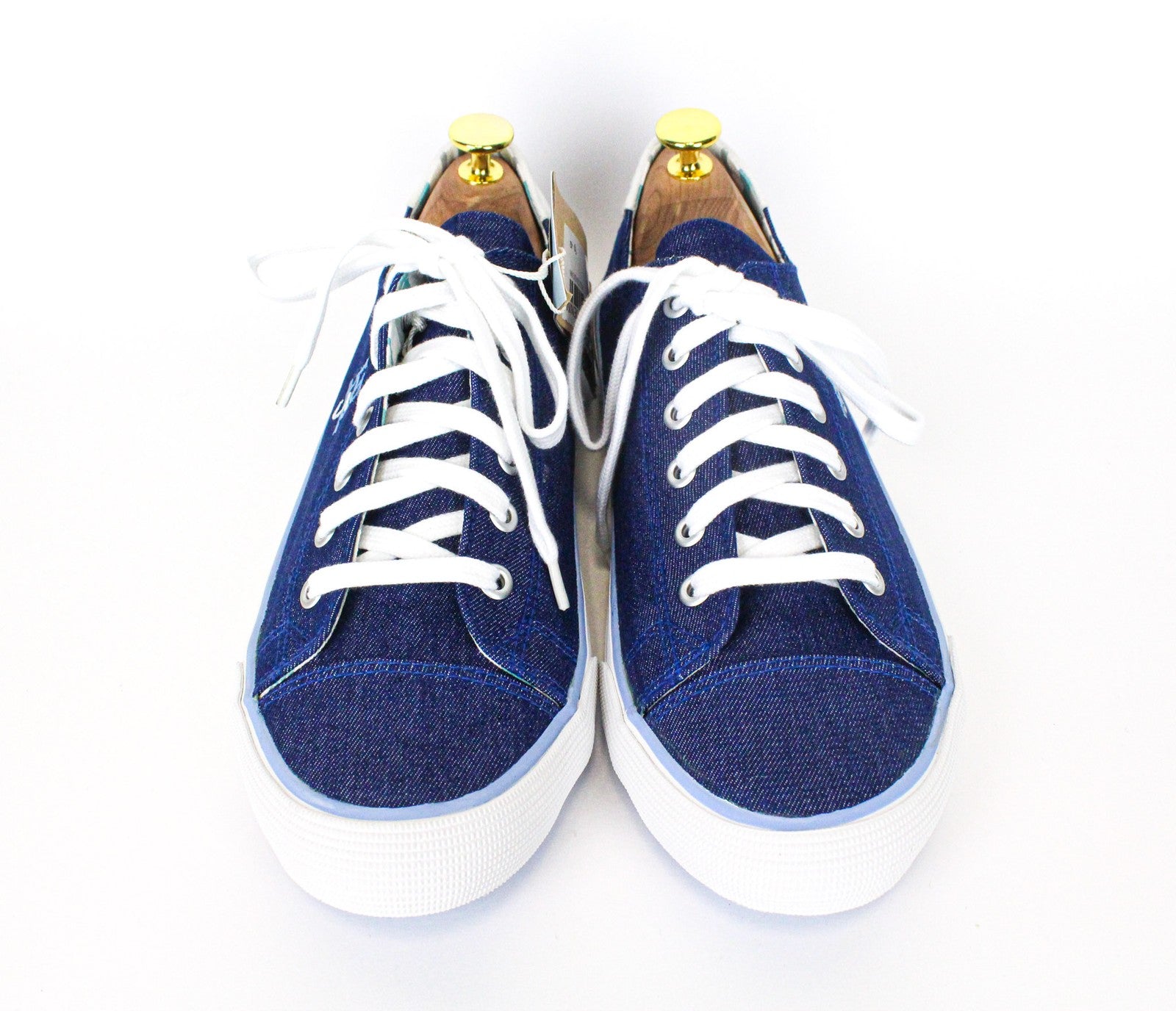 HARMONT &amp; BLAINE vyriški sportbačiai, EU42, mėlyni, džinso imitacijos, siuvinėtas žemas viršutinis logotipas 