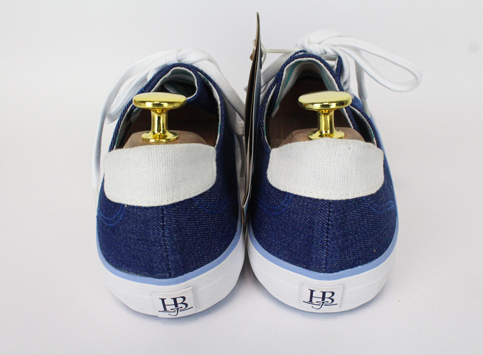 HARMONT &amp; BLAINE vyriški sportbačiai, EU42, mėlyni, džinso imitacijos, siuvinėtas žemas viršutinis logotipas 