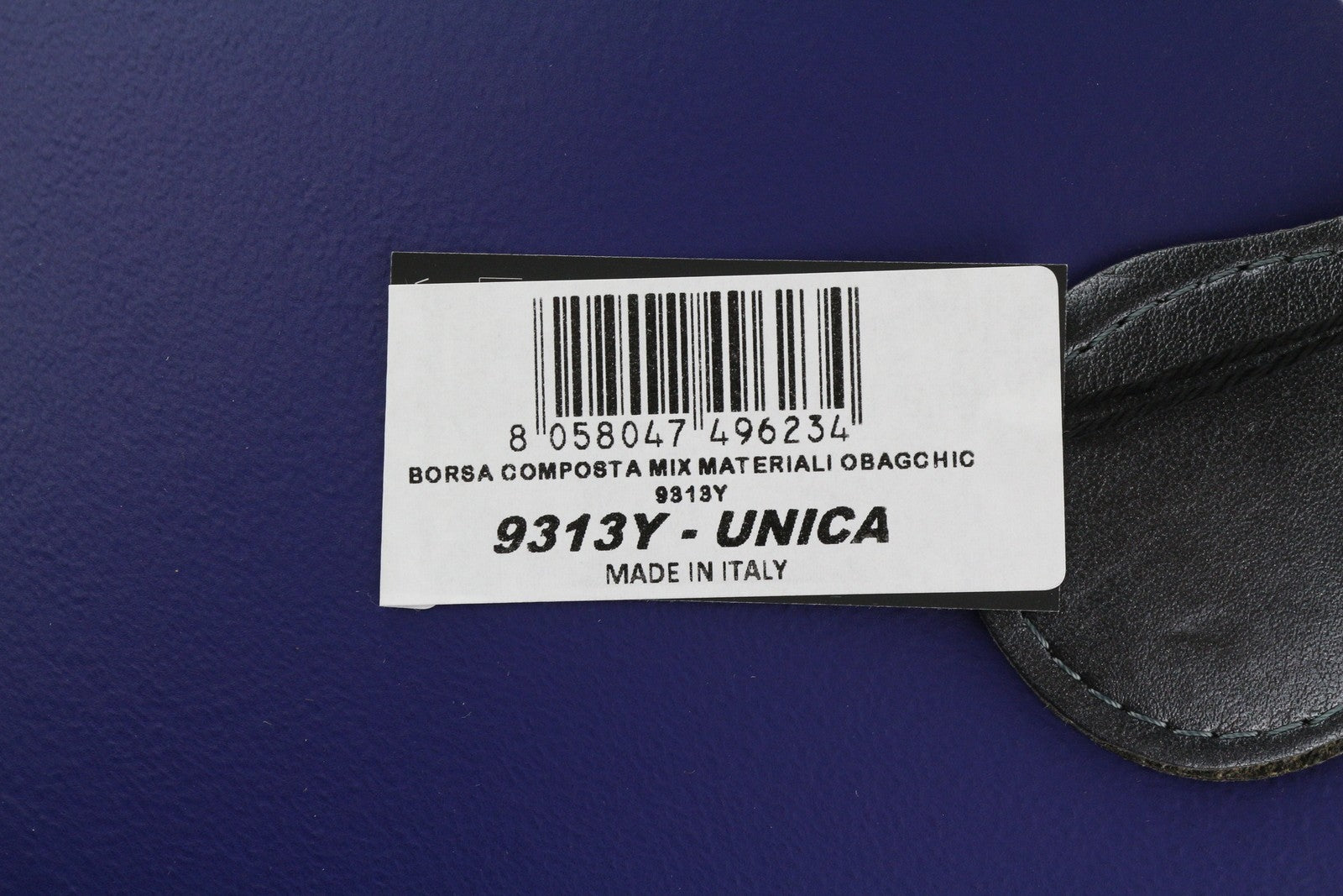 O BAG Chic moteriškas krepšys OS mėlynas dvigubomis rankenomis vidinis krepšys su kvadratiniu logotipu 