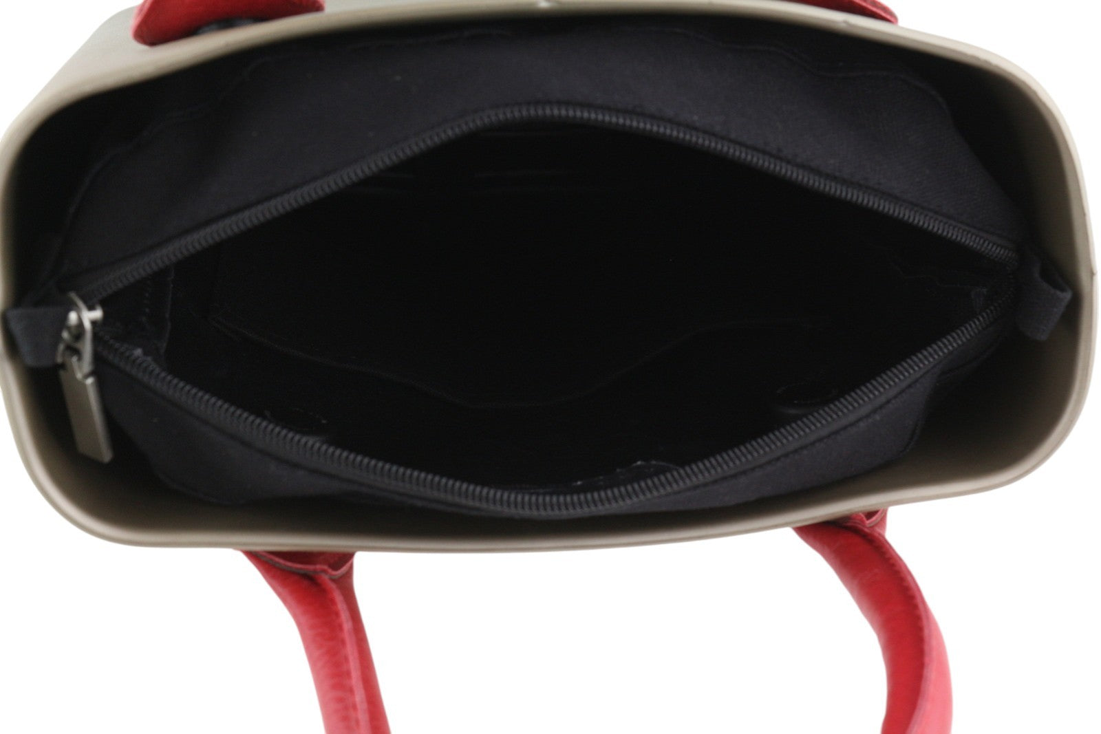 O BAG Chic moteriškas krepšys OS rudas auksinis dvigubos rankenos su logotipu ir kvadratiniu vidiniu krepšiu 