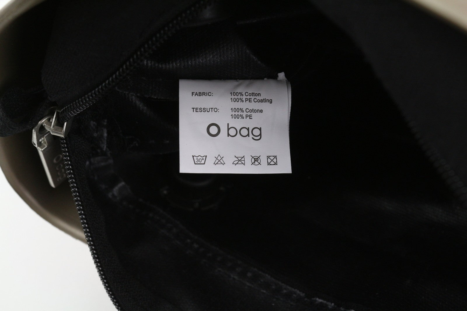 O BAG Chic moteriškas krepšys OS rudas auksinis dvigubos rankenos su logotipu ir kvadratiniu vidiniu krepšiu 