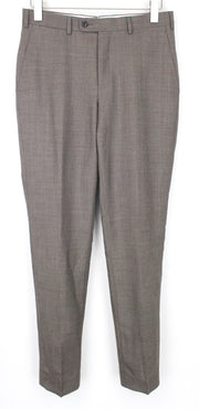 SUITSUPPLY Brescia Men's Trousers UK36R Brown Wool Classic Pleated Formal Pants
