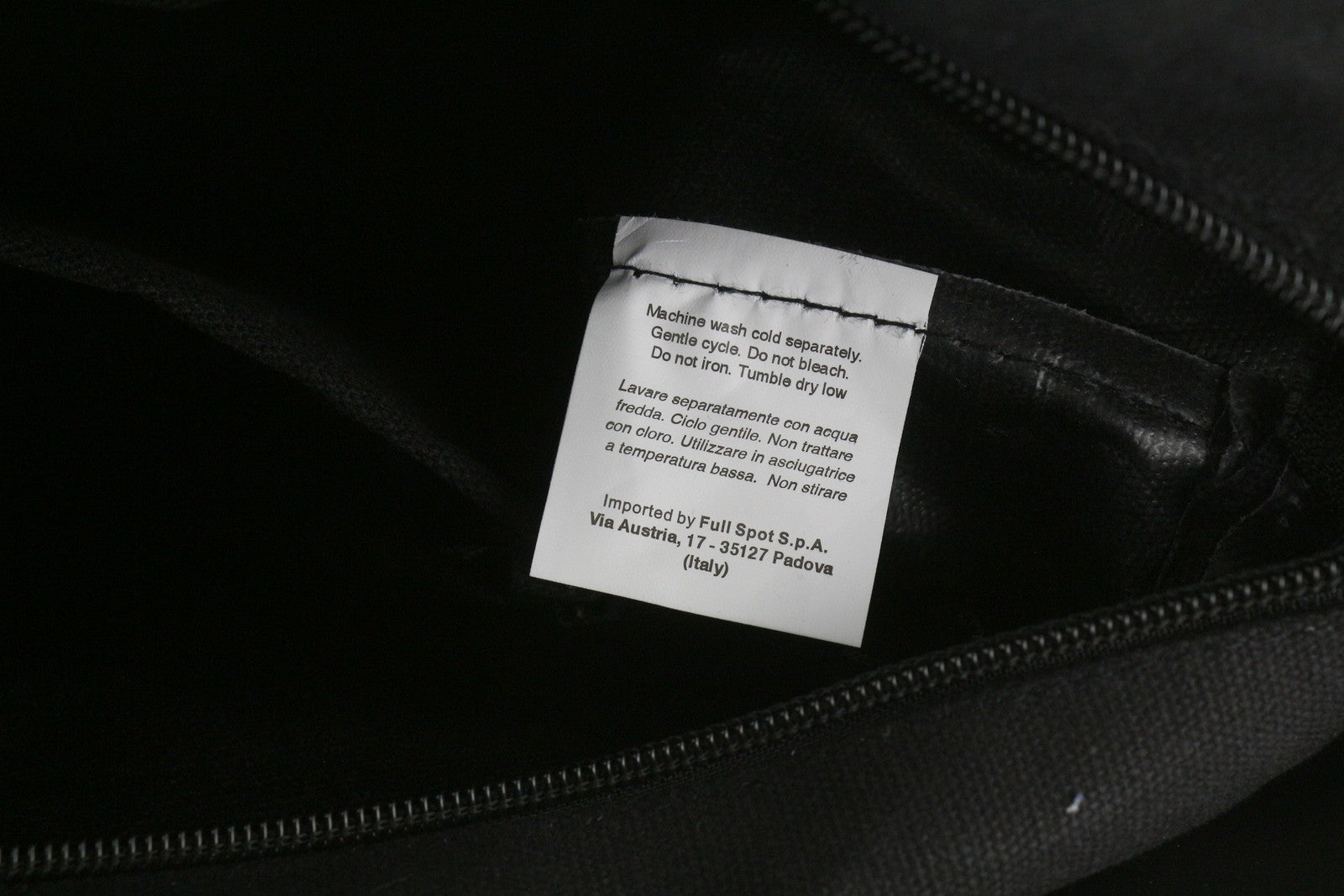 O BAG Chic Women Bag OS Black Purple Double Handles Inner Bag Tote Square Dark