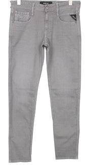 REPLAY Anbass vyriški džinsai W29/L32 ploni pilki tamprūs medvilniniai laisvalaikio džinsiniai kelnės 