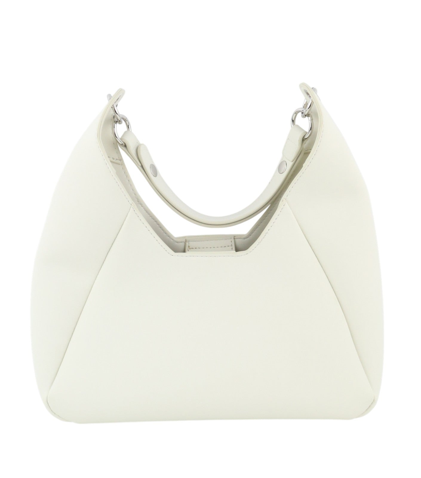 O BAG Ginevra moteriškas krepšys OS baltas su magnetiniu užsegimu, pamušalu ir per petį logotipu. 