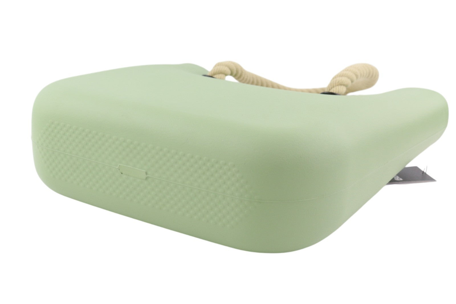 O BAG Mini moteriškas krepšys OS šviesiai žalias su dvigubomis vidinėmis rankenomis, logotipas, laisvalaikio stiliaus 