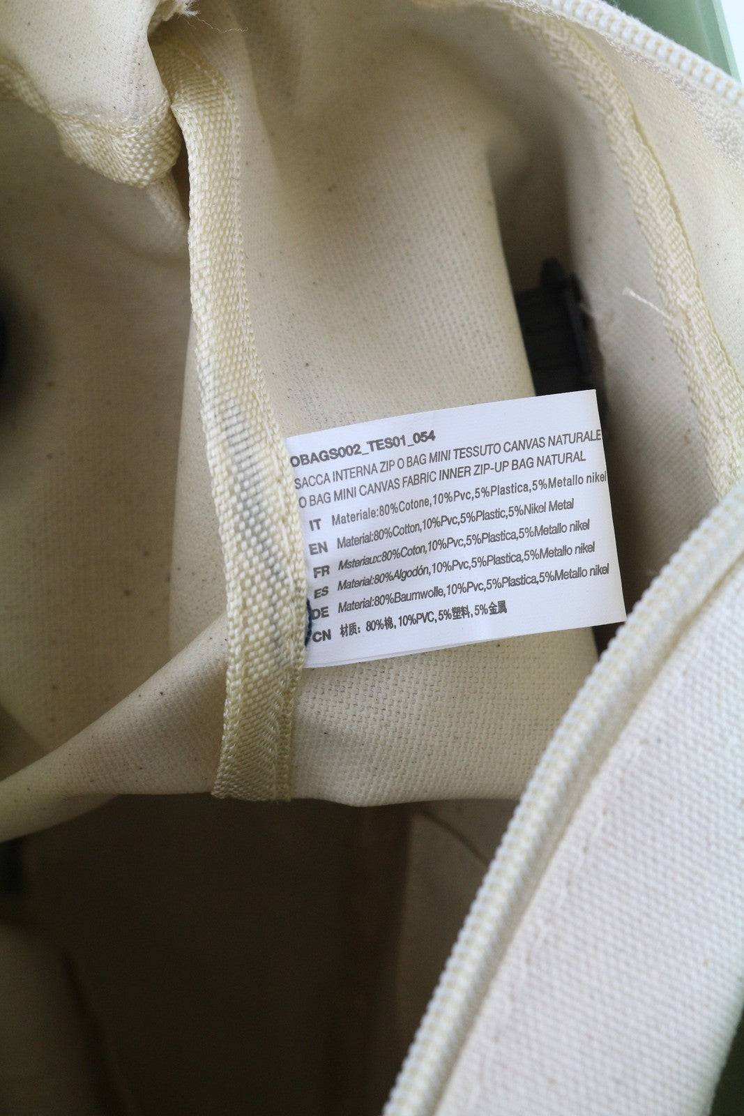 O BAG Mini moteriškas krepšys OS šviesiai žalias su dvigubomis vidinėmis rankenomis, logotipas, laisvalaikio stiliaus 