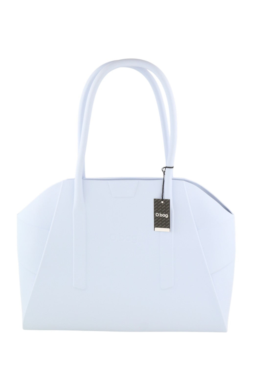 O BAG unikali moteriška rankinė OS šviesiai mėlyna tekstūruota silikoninė vandeniui atspari dviguba rankena 