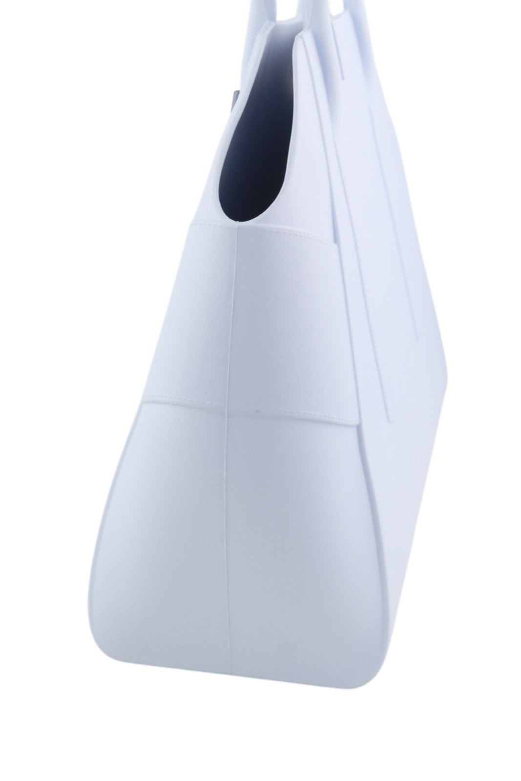 O BAG unikali moteriška rankinė OS šviesiai mėlyna tekstūruota silikoninė vandeniui atspari dviguba rankena 