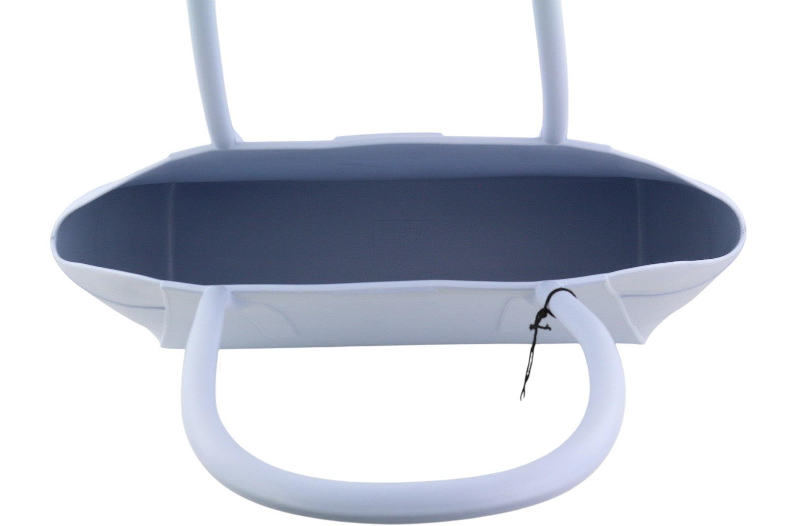 O BAG unikali moteriška rankinė OS šviesiai mėlyna tekstūruota silikoninė vandeniui atspari dviguba rankena 