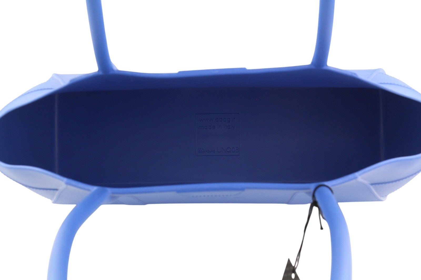 O BAG unikali moteriška rankinė OS Mid Blue tekstūruota silikoninė vandeniui atspari dviguba rankena 