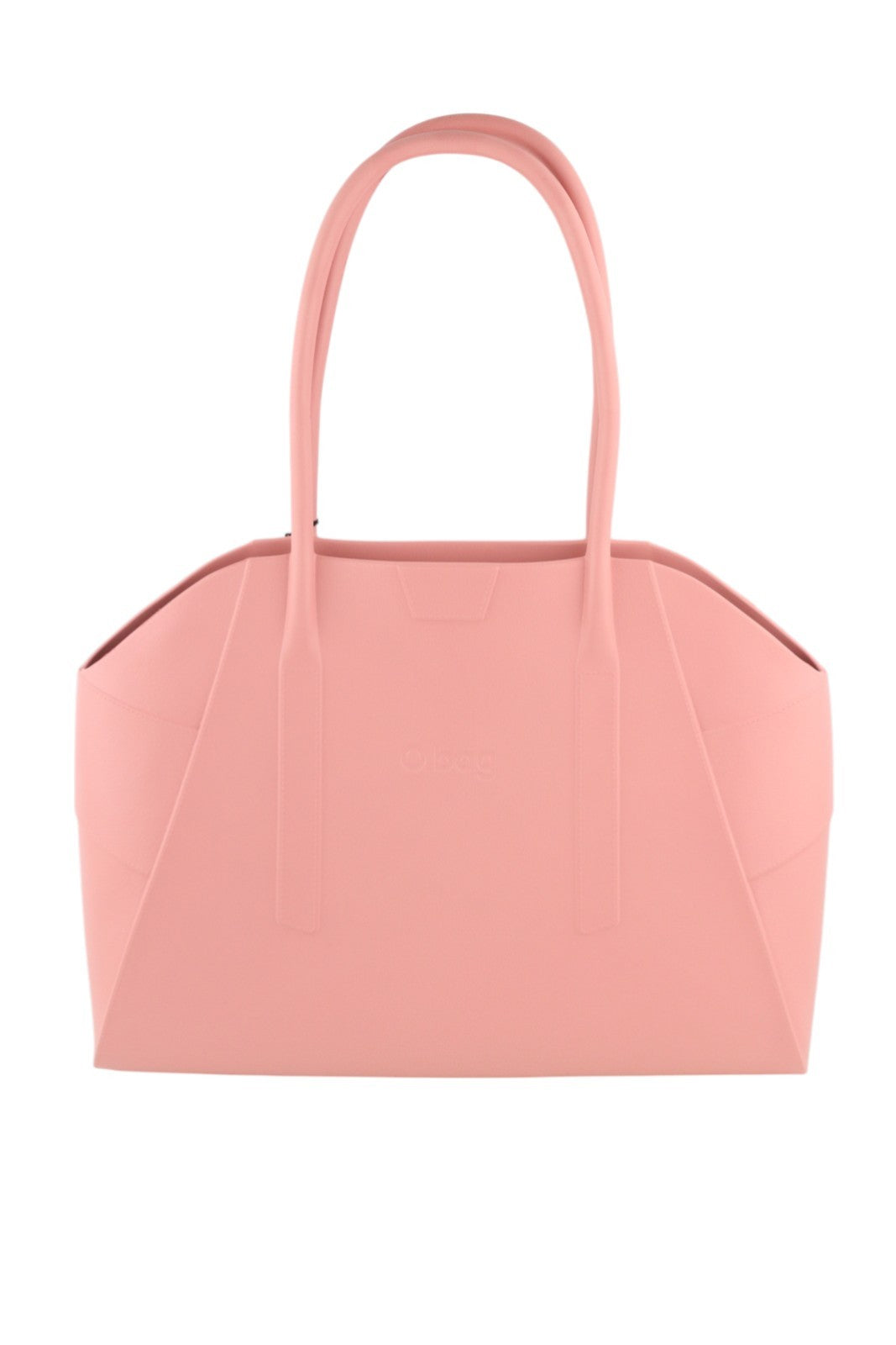 O BAG unikali moteriška rankinė OS rožinė tekstūruota silikoninė vandeniui atspari dviguba rankena laisvalaikiui 