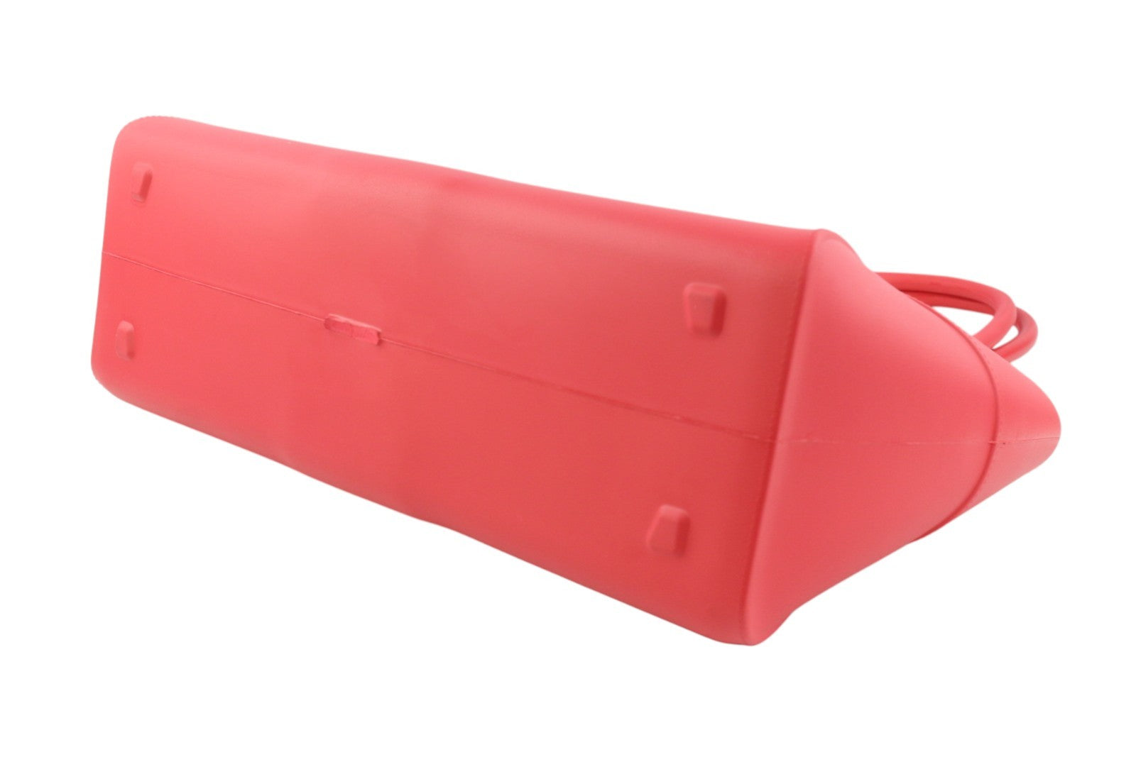 O BAG unikali moteriška rankinė OS raudona tekstūruota silikoninė vandeniui atspari dviguba rankena laisvalaikiui 