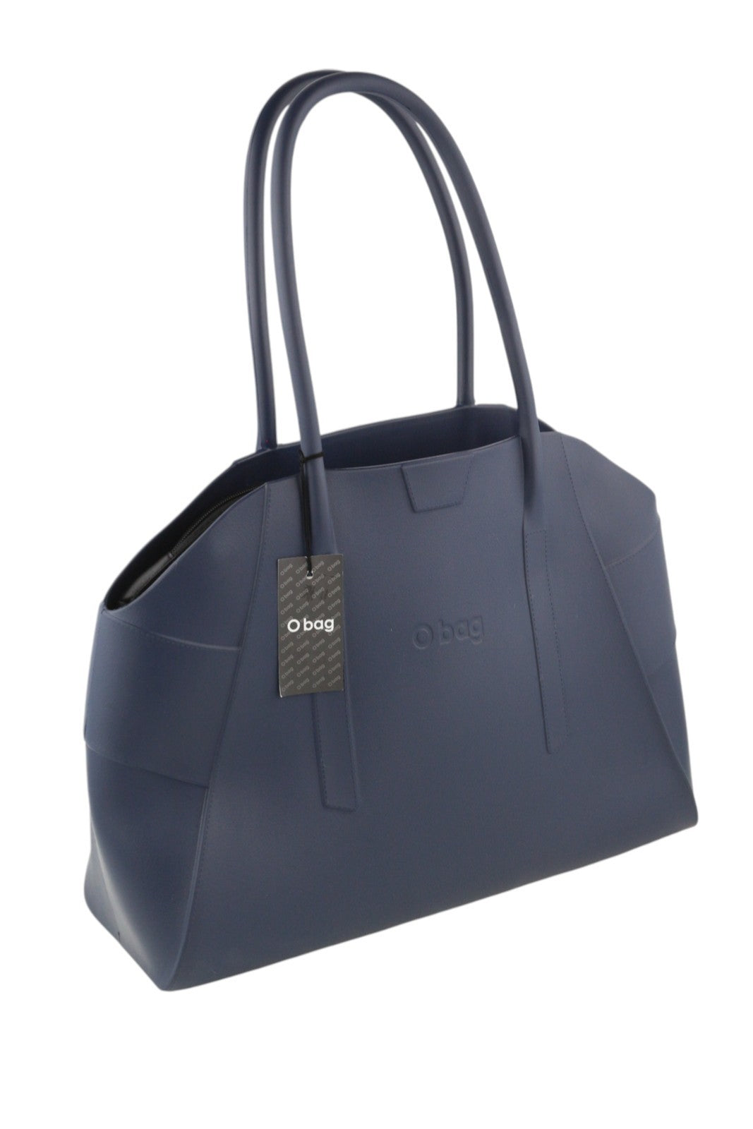 O BAG unikali moteriška rankinė OS mėlyna su vidiniu krepšiu, silikoninėmis, vandeniui atspariomis, dvigubomis rankenomis. 