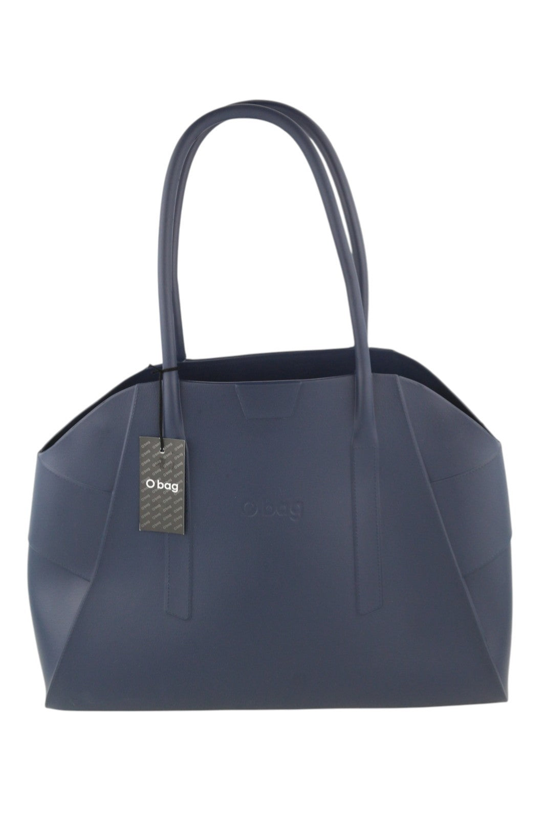 O BAG unikali moteriška rankinė OS mėlyna su vidiniu krepšiu, silikoninėmis, vandeniui atspariomis, dvigubomis rankenomis. 
