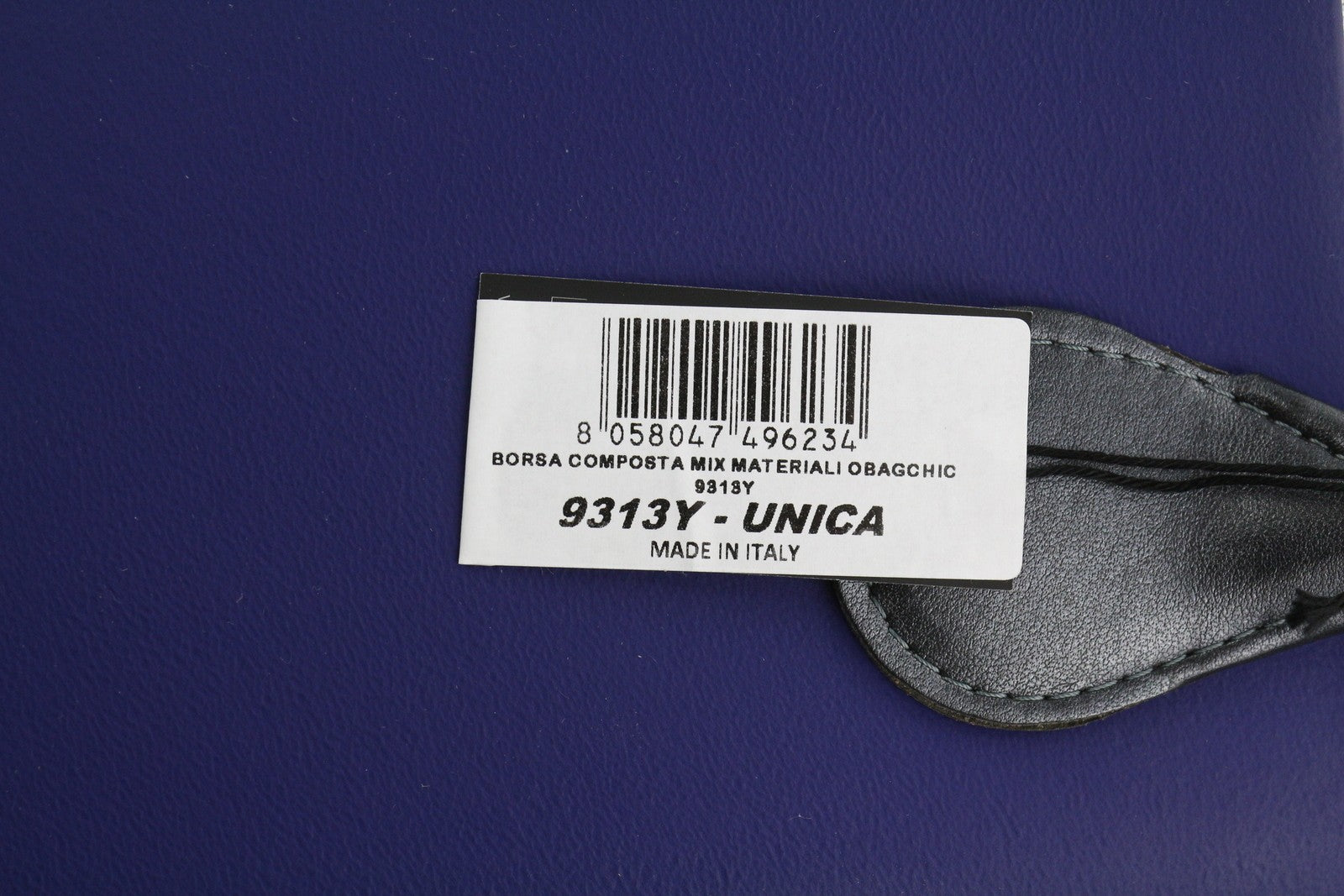 O BAG Chic moteriškas krepšys OS mėlynas dvigubomis rankenomis vidinis krepšys su kvadratiniu logotipu 