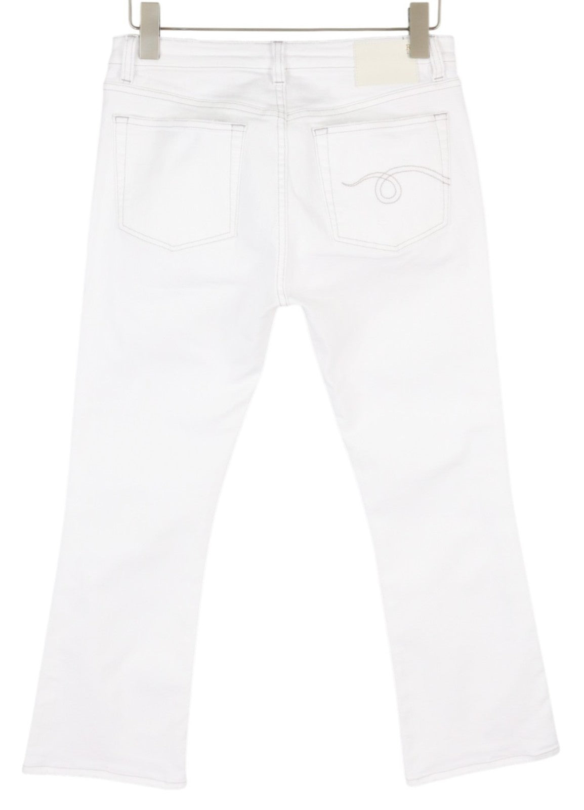 R13 Kick Fit Women Jeans 29 Bale White Slim Flared Fit Ankle Cropped RRP499
