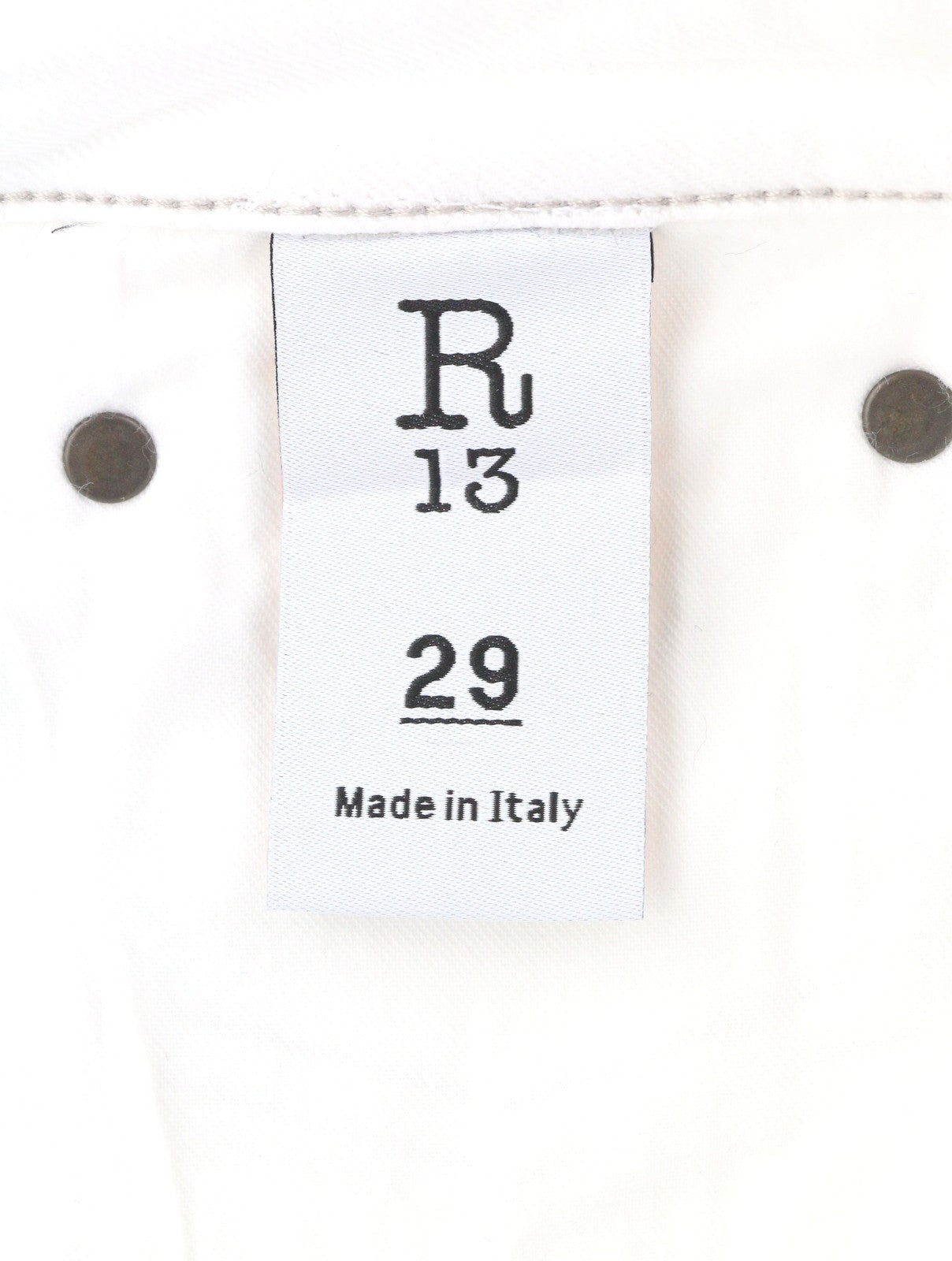 R13 Kick Fit Women Jeans 29 Bale White Slim Flared Fit Ankle Cropped RRP499