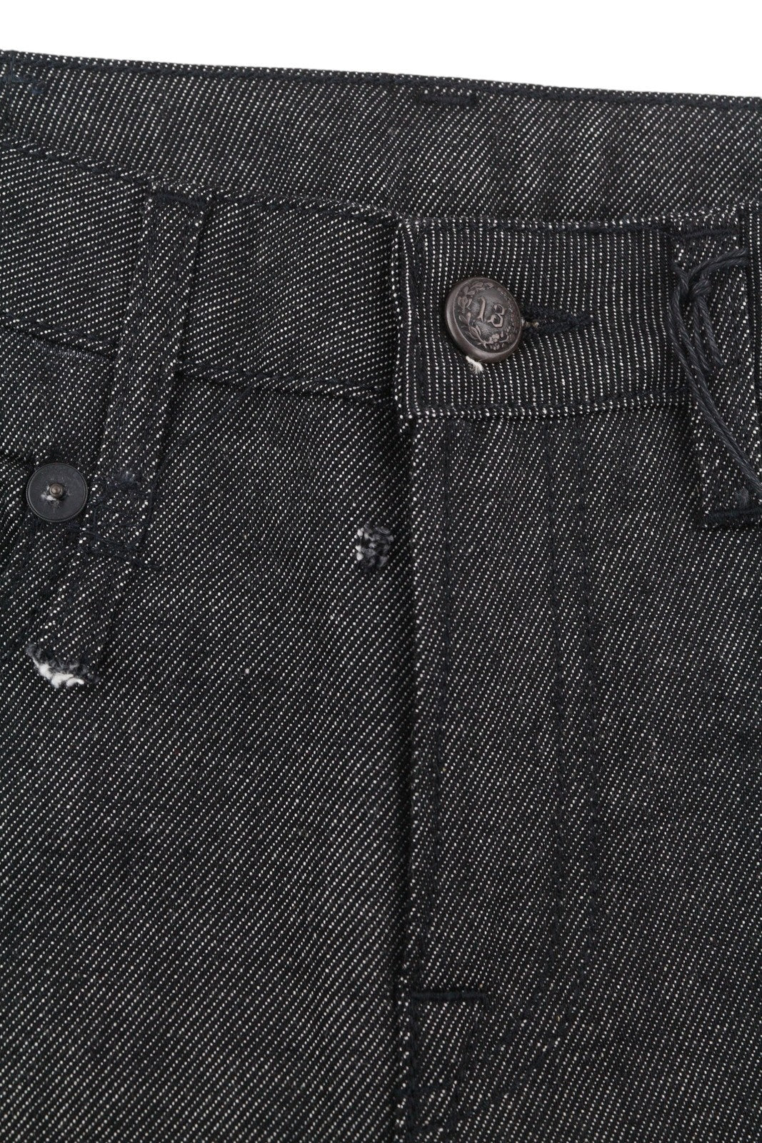 R13 Boy Straight Women Jeans 27 Vintage Grey Zip Fly Dark Denim Pockets Casual