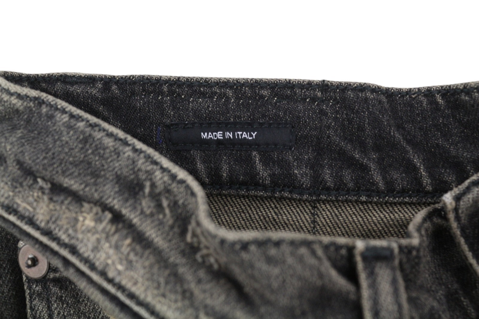 R13 Jesse moteriški džinsai, 27 dydis, Abbey Black, išblukintos, laisvos, tiesios, dirbtinės odos, RRP 725 € 