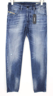 DIESEL D-Bazer 084DD Men's Jeans W29/L34 Blue Washed Cotton Stretch Tapered Fit