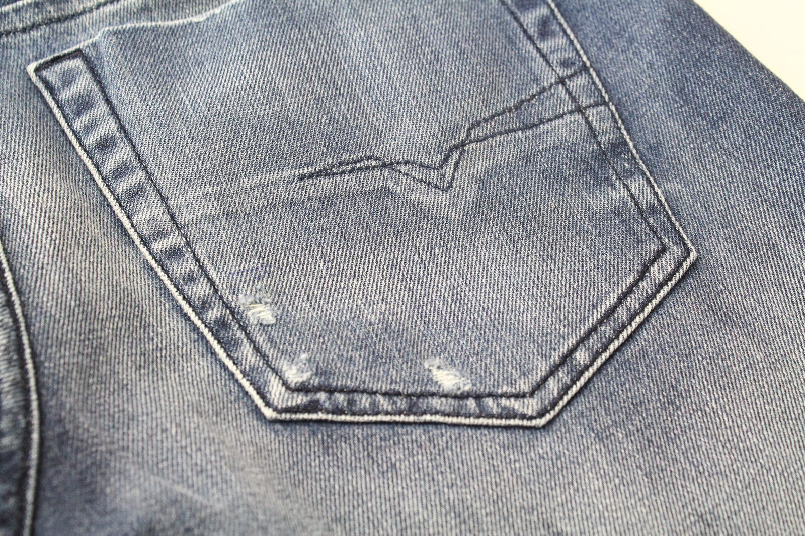 DIESEL D-Bazer 084DD Men's Jeans W29/L34 Blue Washed Cotton Stretch Tapered Fit