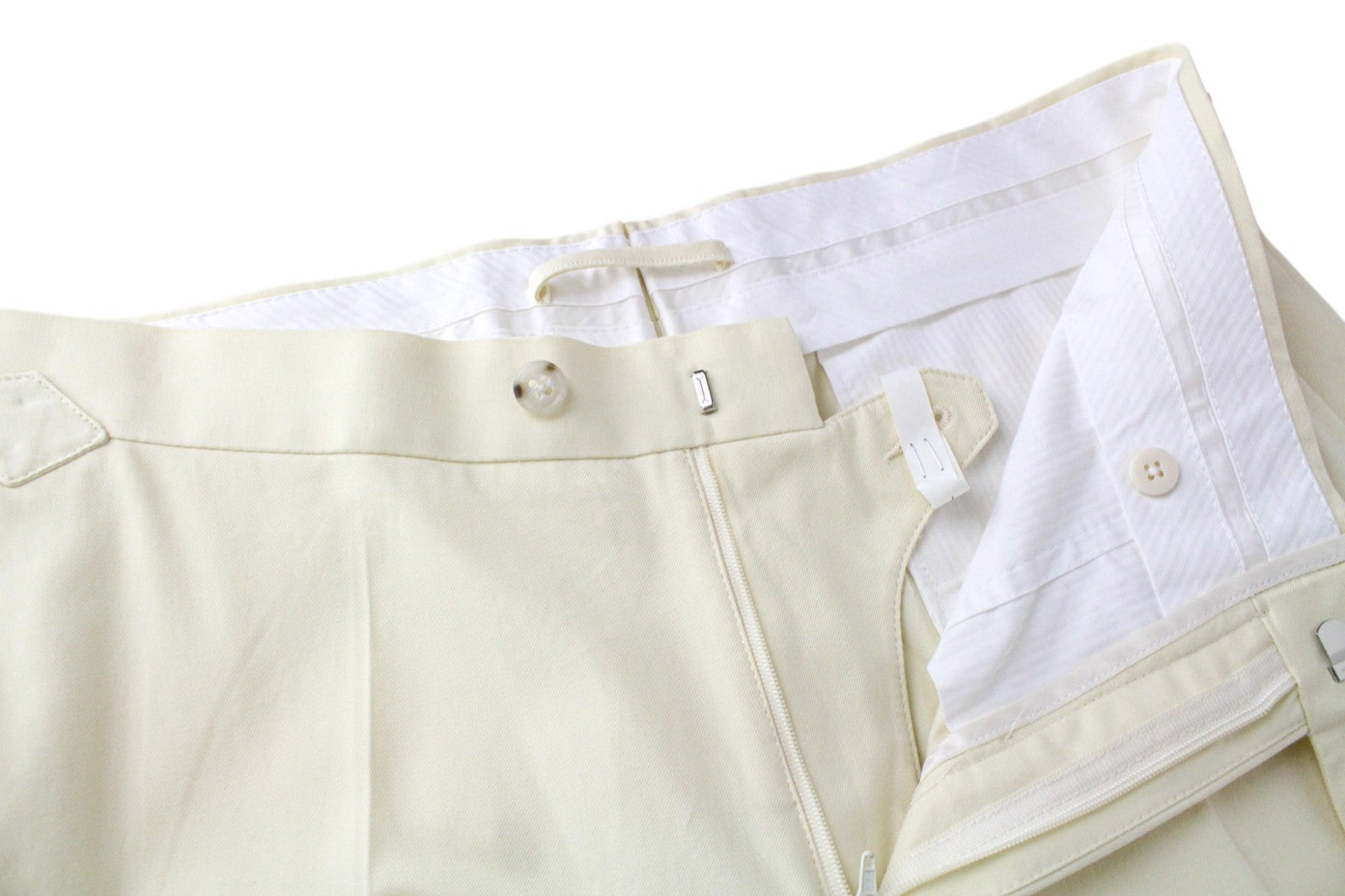 SUITSUPPLY Havana Men's Suit UK38R Yellow Unlined 2Pc Cotton Slim Two-Row Style