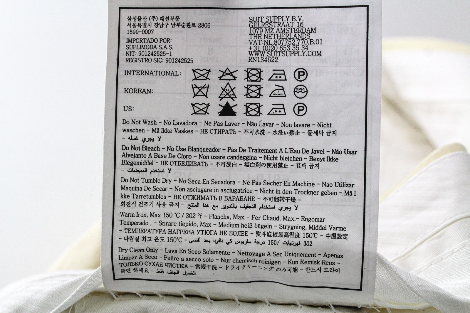 SUITSUPPLY Havana Men's Suit UK38R Yellow Unlined 2Pc Cotton Slim Two-Row Style