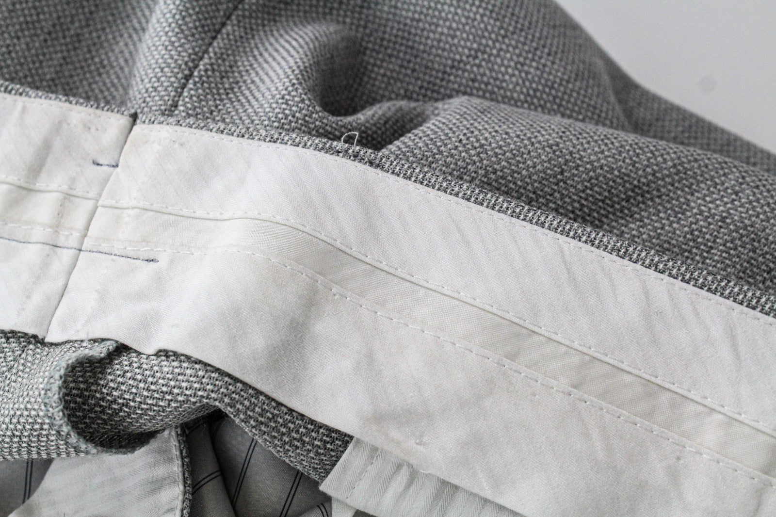 SUITSUPPLY Havana Jetted Men's Suit UK44R Slim Fit Grey Pure Wool 2Pc Melange