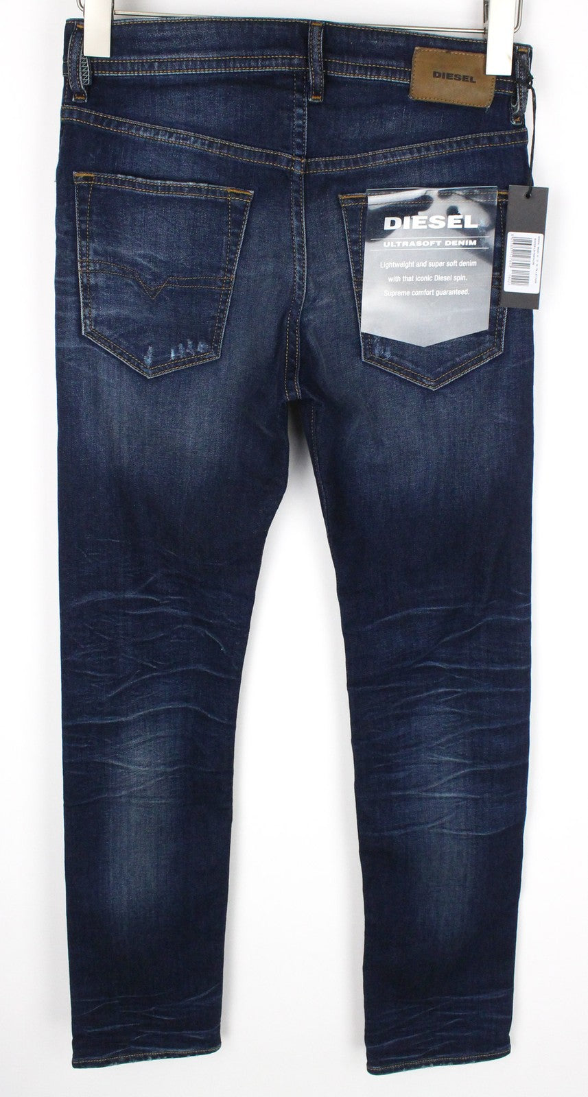 DIESEL Buster 069AH vyriški džinsai W27/L30 berniukams, mėlyni, siaurėjantys, tamprūs medvilniniai džinsai 