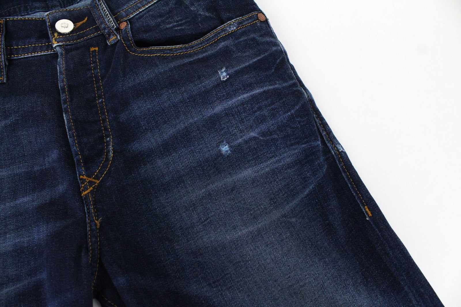 DIESEL Buster 069AH vyriški džinsai W27/L30 berniukams, mėlyni, siaurėjantys, tamprūs medvilniniai džinsai 