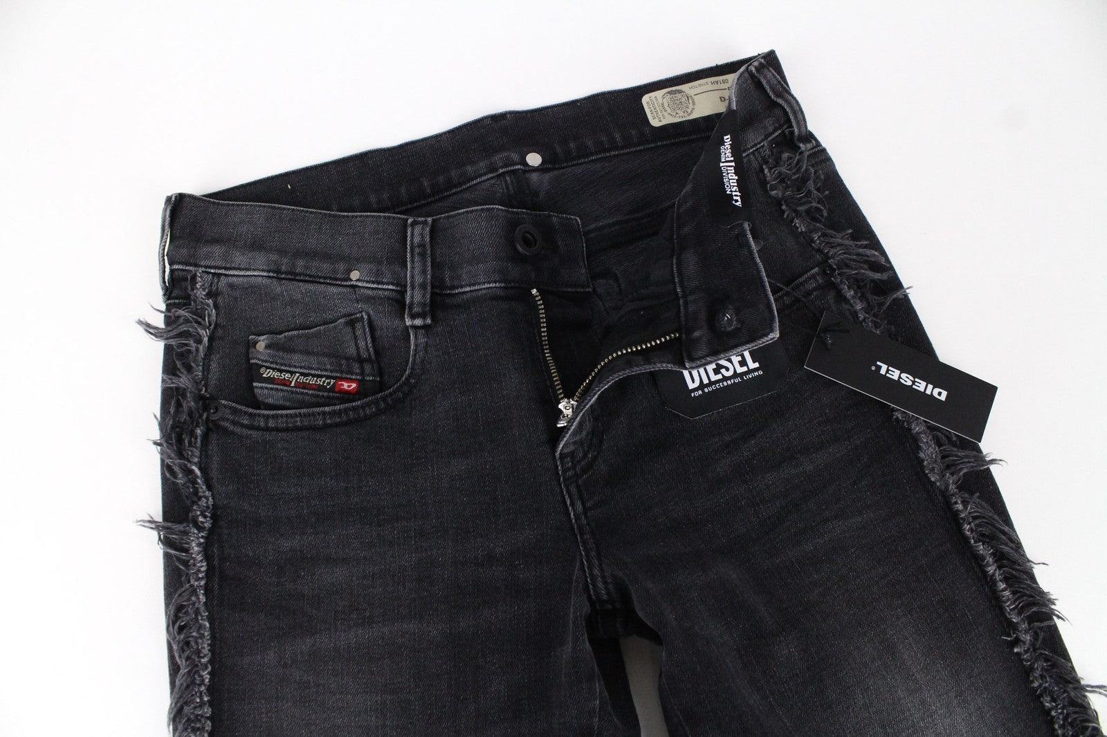 DIESEL D-Ebbey-F 081AH moteriški džinsai W26/L34 pilki, tamprūs, žemo kirpimo, laisvo kirpimo, medvilniniai. 