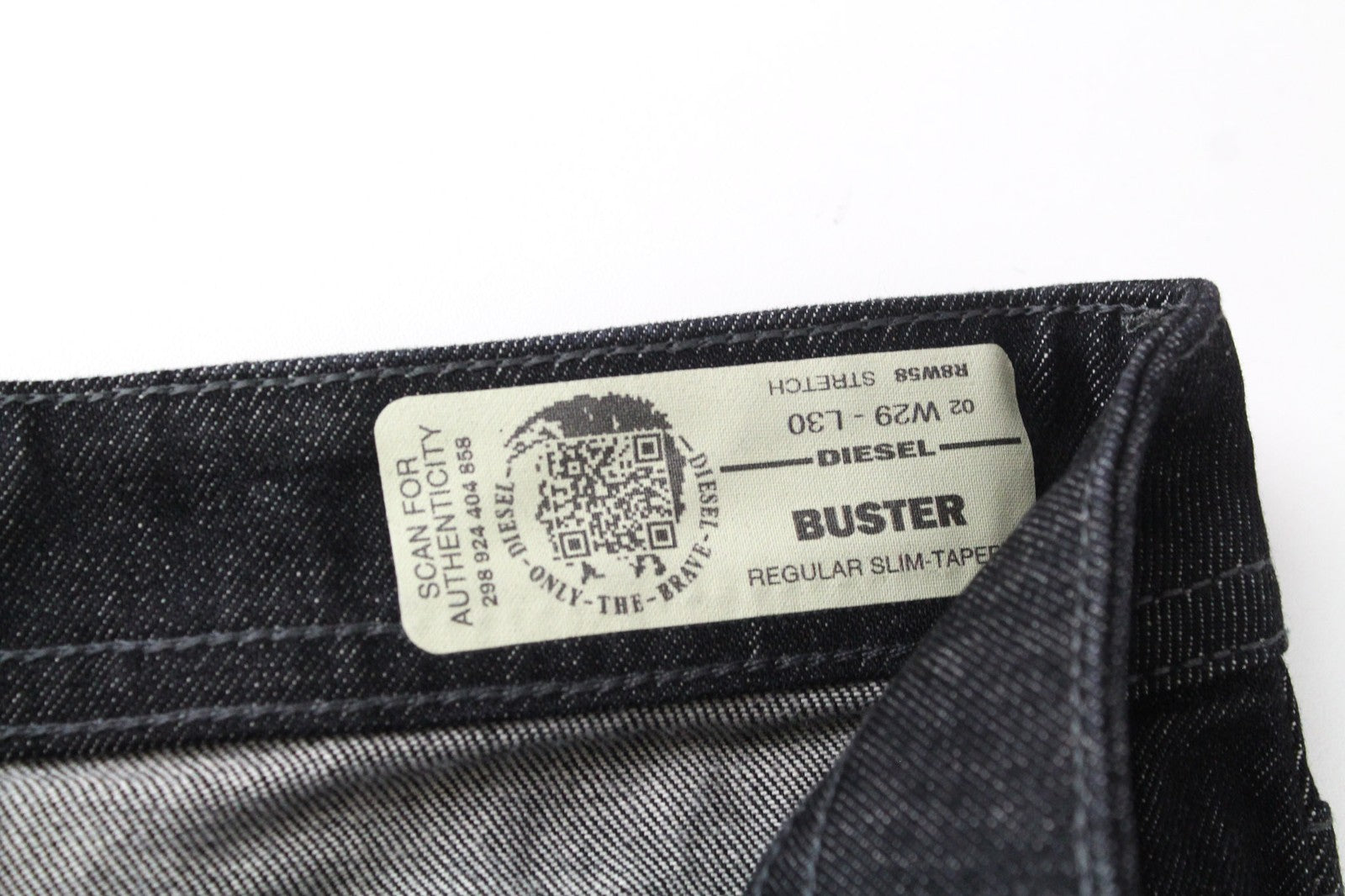 DIESEL Buster R8W58 Men's Jeans W29/L30 Grey Slim Tapered Cotton Stretch Denim