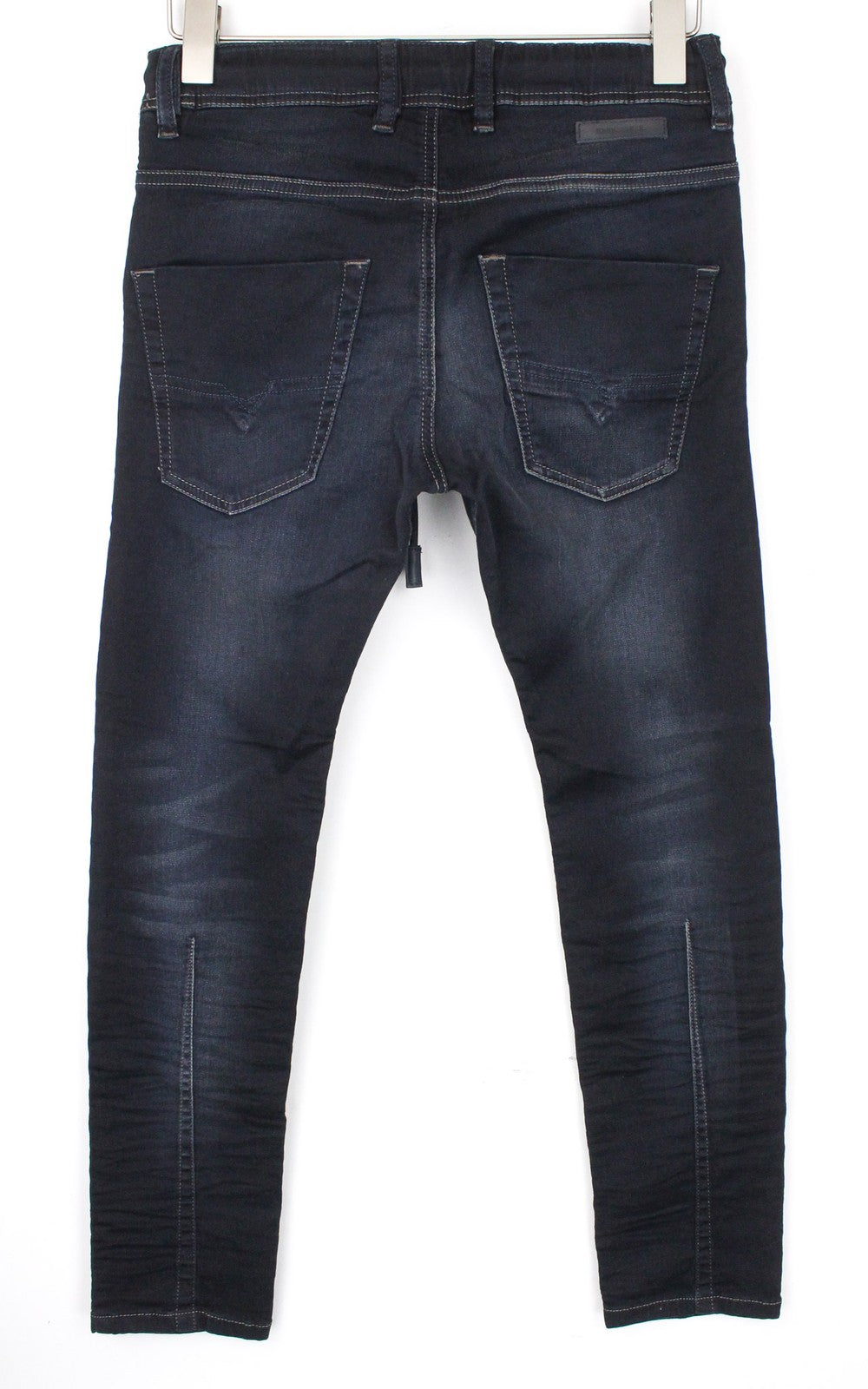 DIESEL Krooley-NE 0686F vyriški W26 Jogg džinsai mėlyni, tamprūs, medvilniniai, ploni, skalbinių imitacijos. 