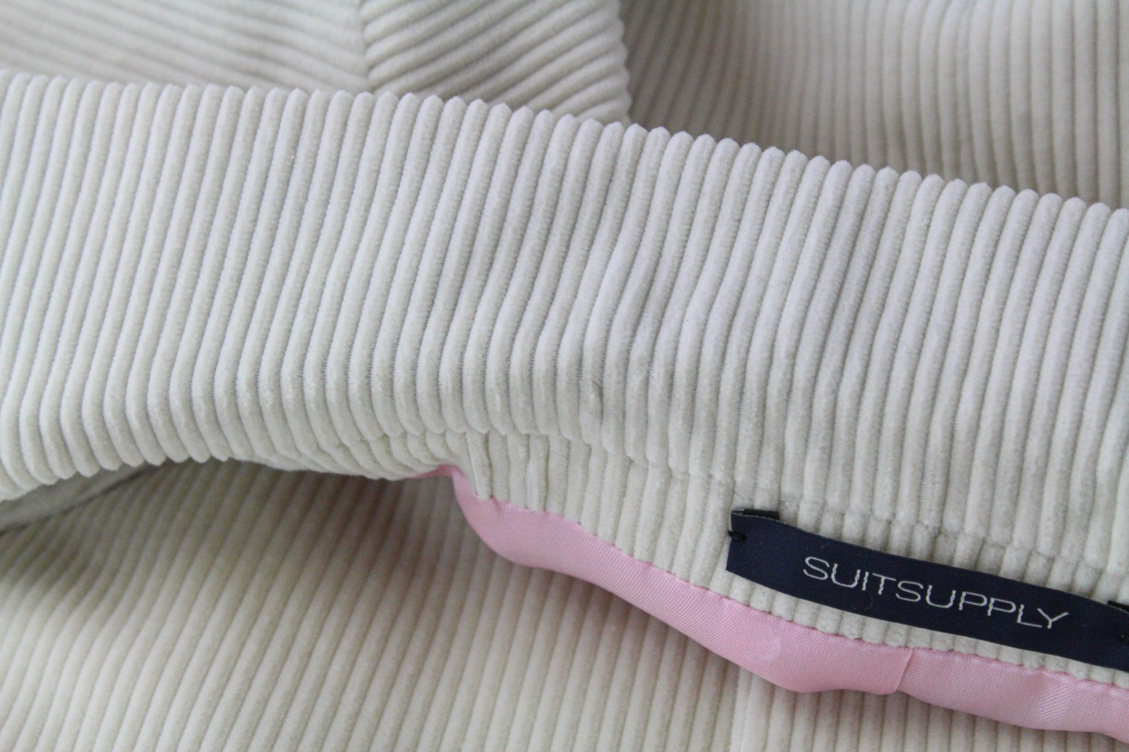 SUITSUPPLY La Spalla Men's Suit UK30R Beige Slim Cord Cotton Velvet 2Pc Design