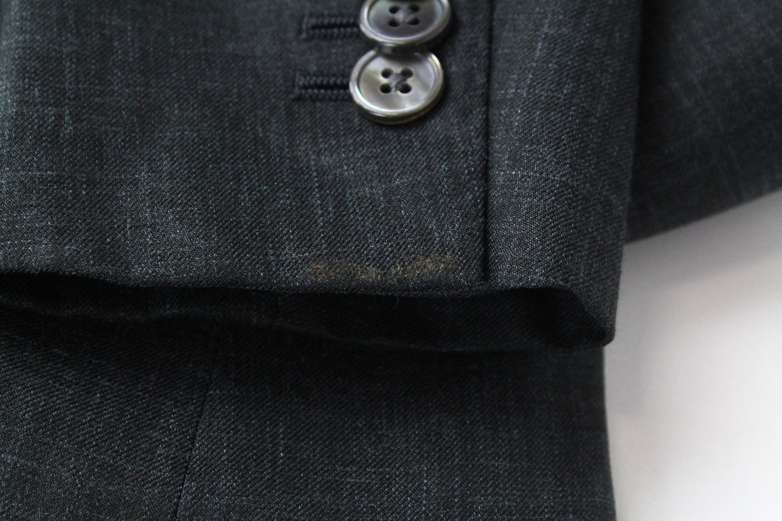 SUITSUPPLY La Spalla Men's Suit UK30R Green Silk Linen 2Pc Slim Cashmere Blend